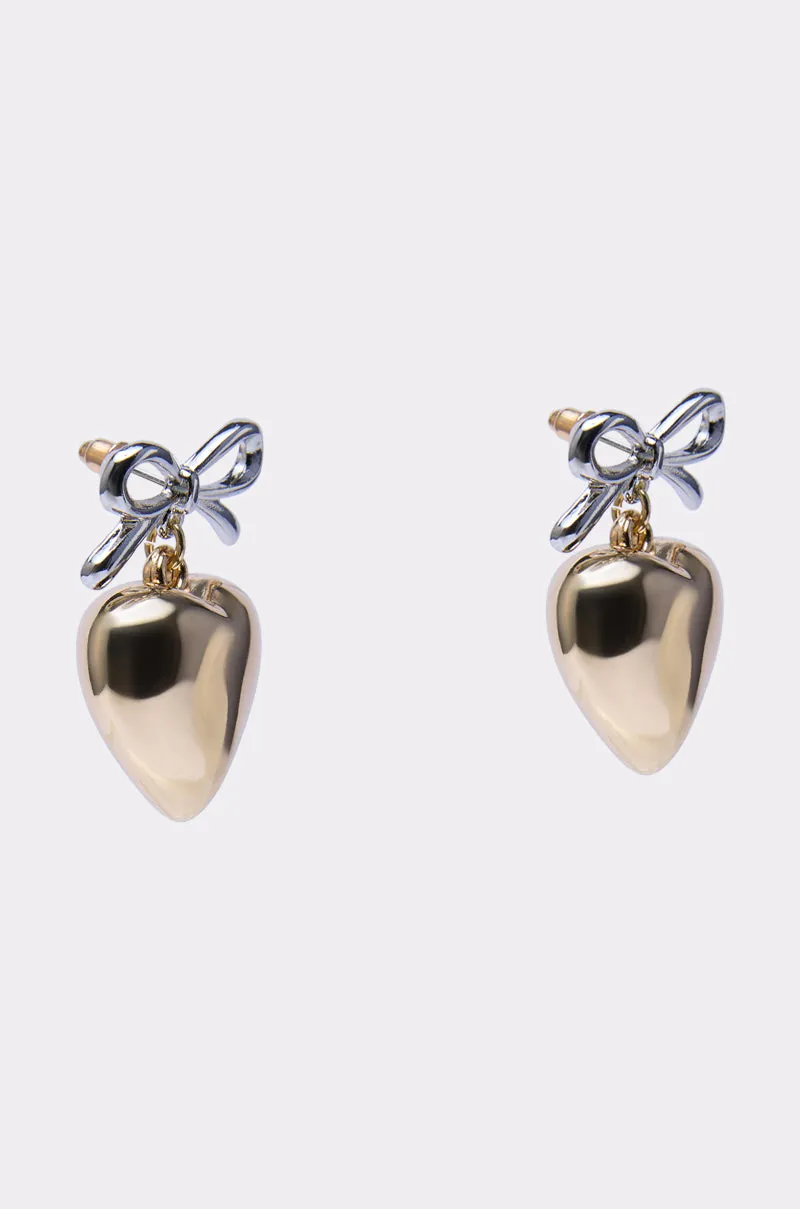 BIG HEART EARRING sold by AKIRA product image thumbnail 3