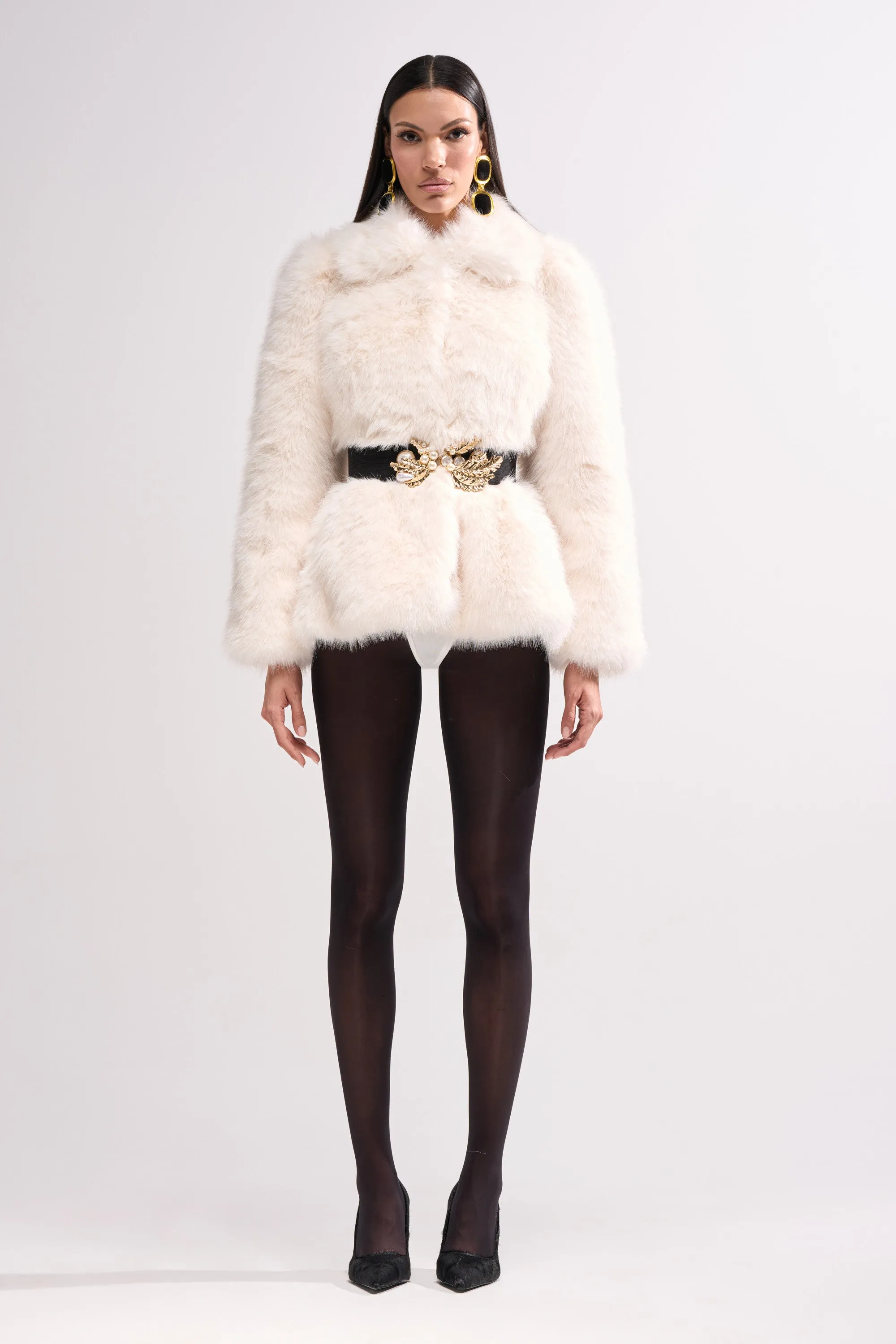 KENNY PEPLUM FAUX FUR sold by AKIRA product image thumbnail 3
