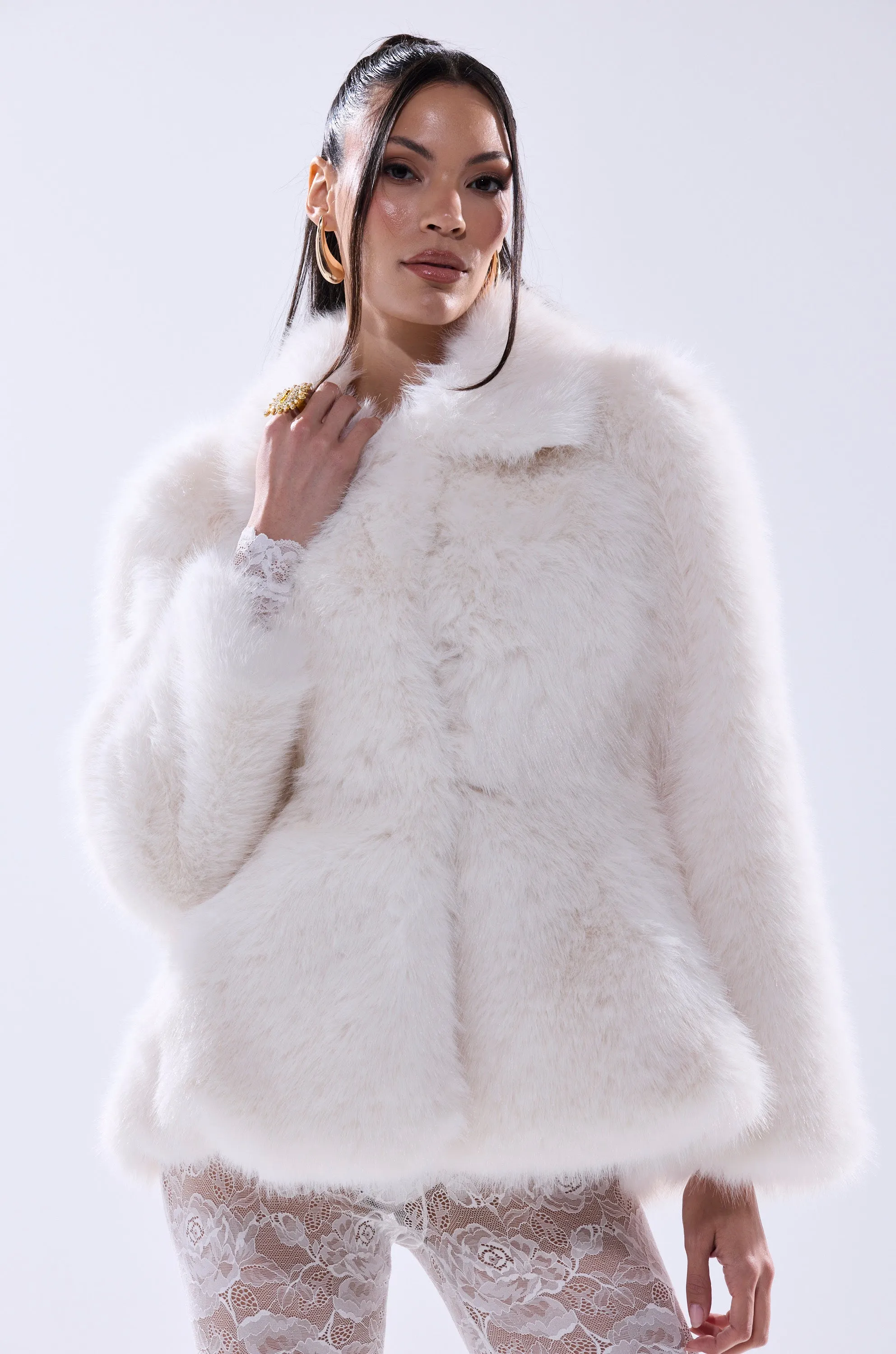 KENNY PEPLUM FAUX FUR sold by AKIRA product image thumbnail 5