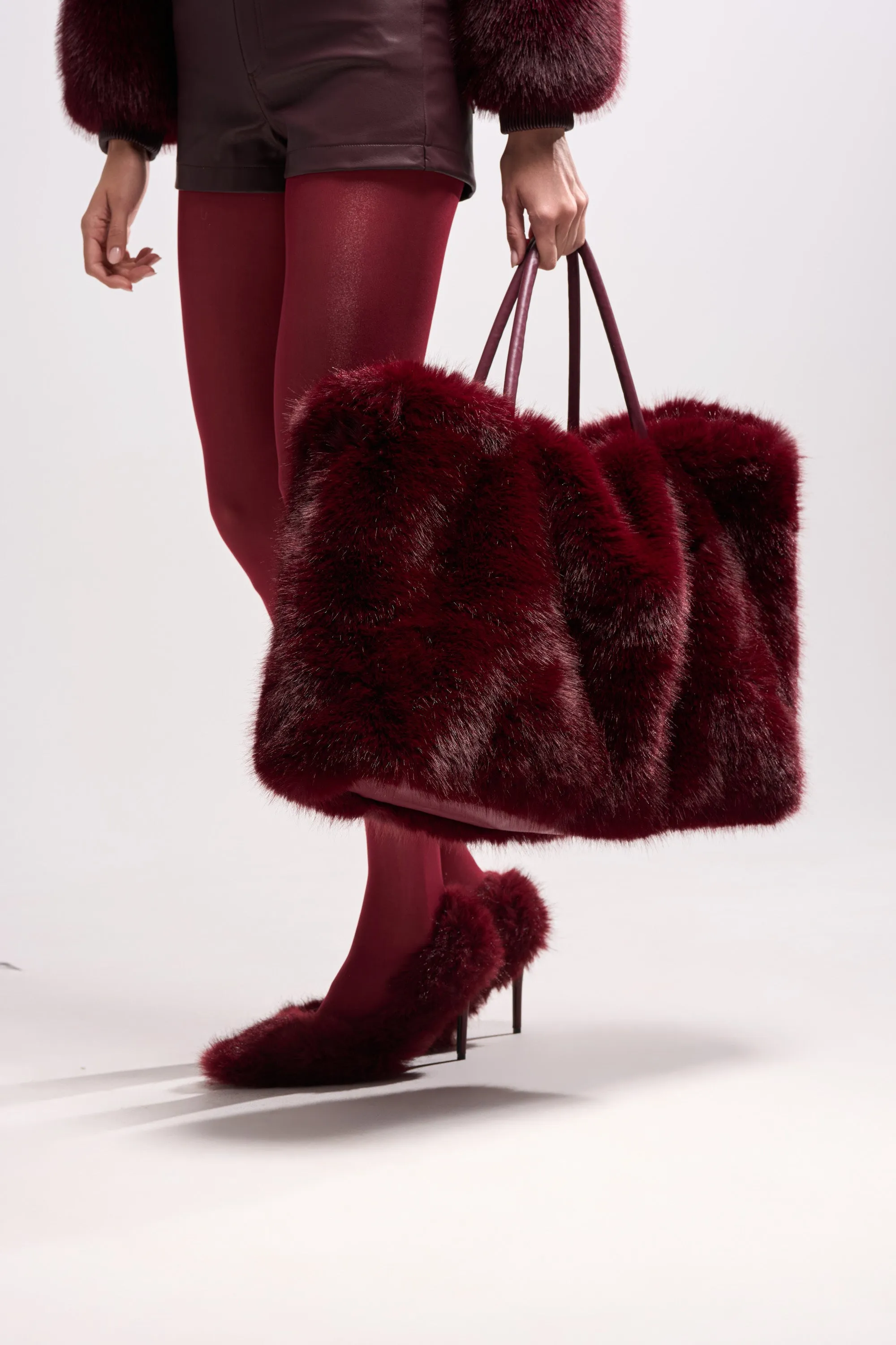 ALAIA FAUX FUR TOTE sold by AKIRA