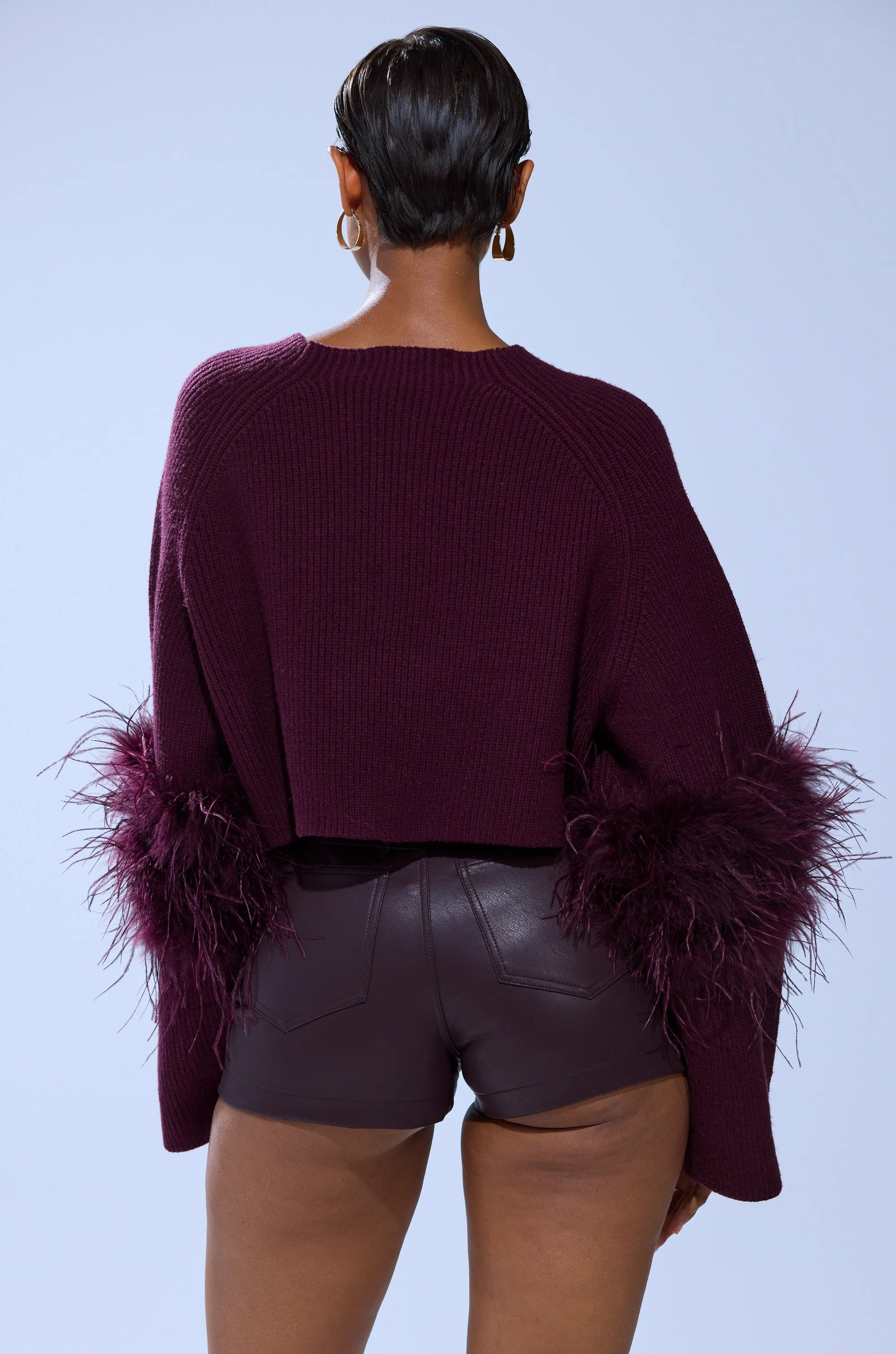 MILLY FEATHER TRIM SWEATER sold by AKIRA product image thumbnail 4