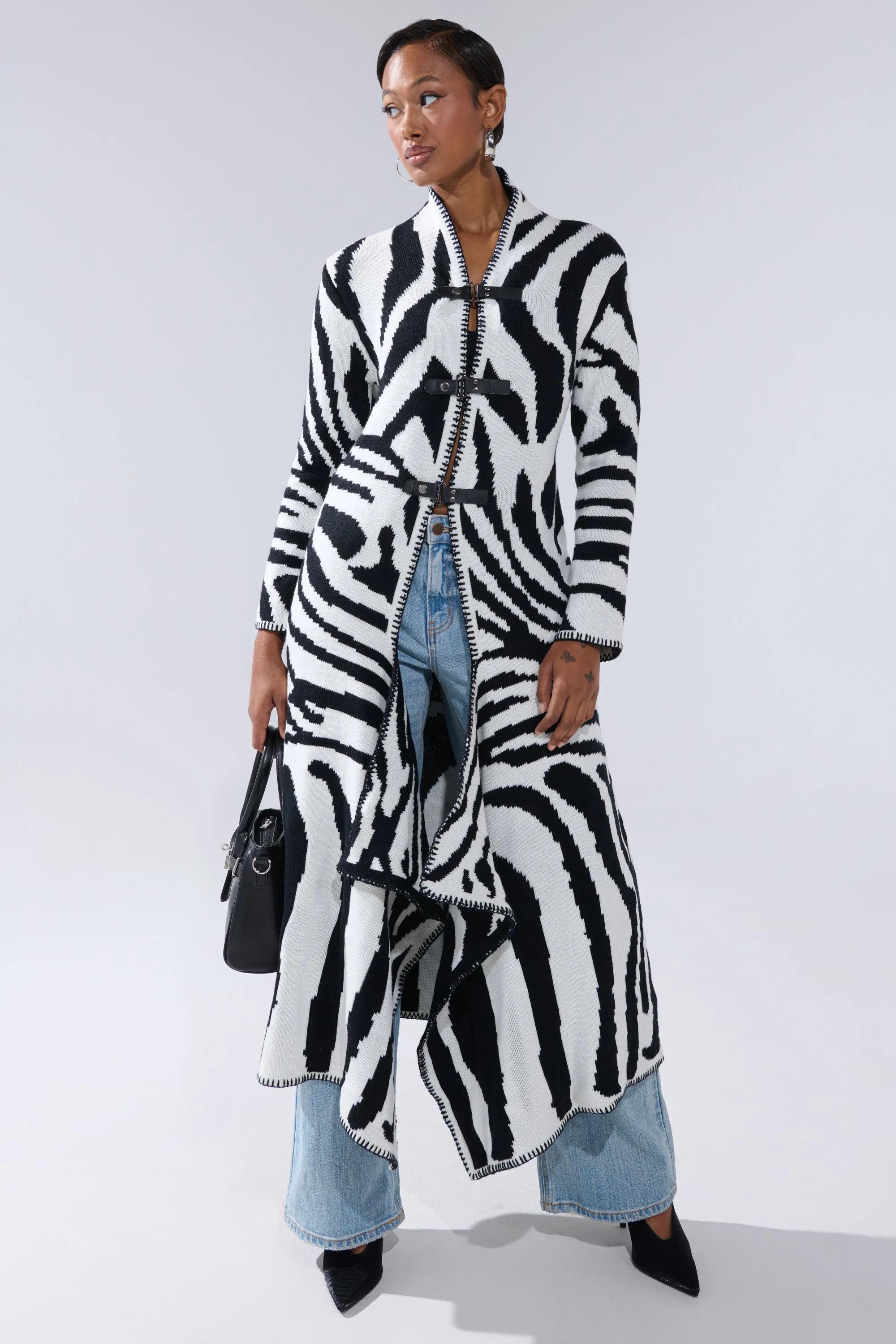 THE RICH BITCH IS HERE LONG CARDIGAN sold by AKIRA product image thumbnail 3