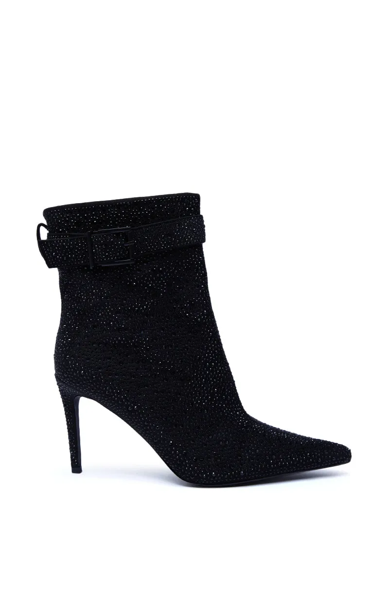 AZALEA WANG LAKSHMI BLACK SPARKLE RHINESTONE STILETTO BOOTIE sold by AKIRA product image thumbnail 4