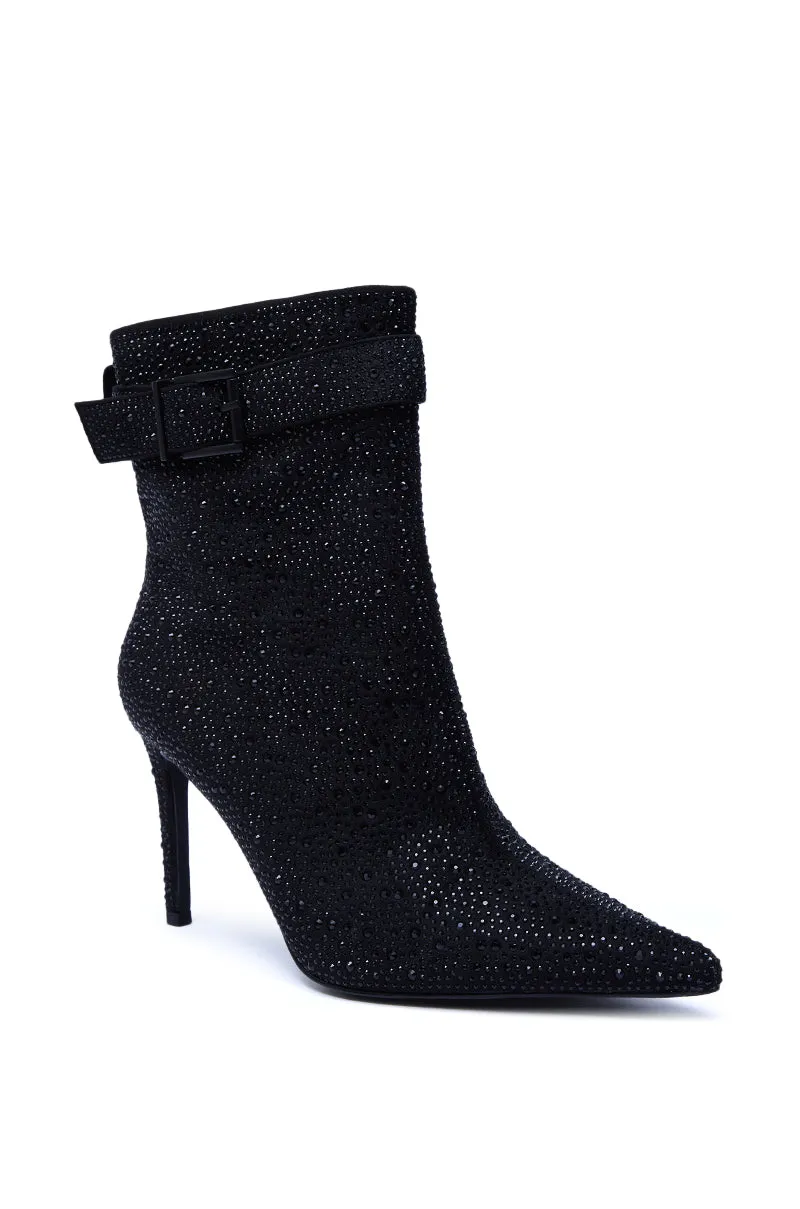 AZALEA WANG LAKSHMI BLACK SPARKLE RHINESTONE STILETTO BOOTIE sold by AKIRA product image thumbnail 5