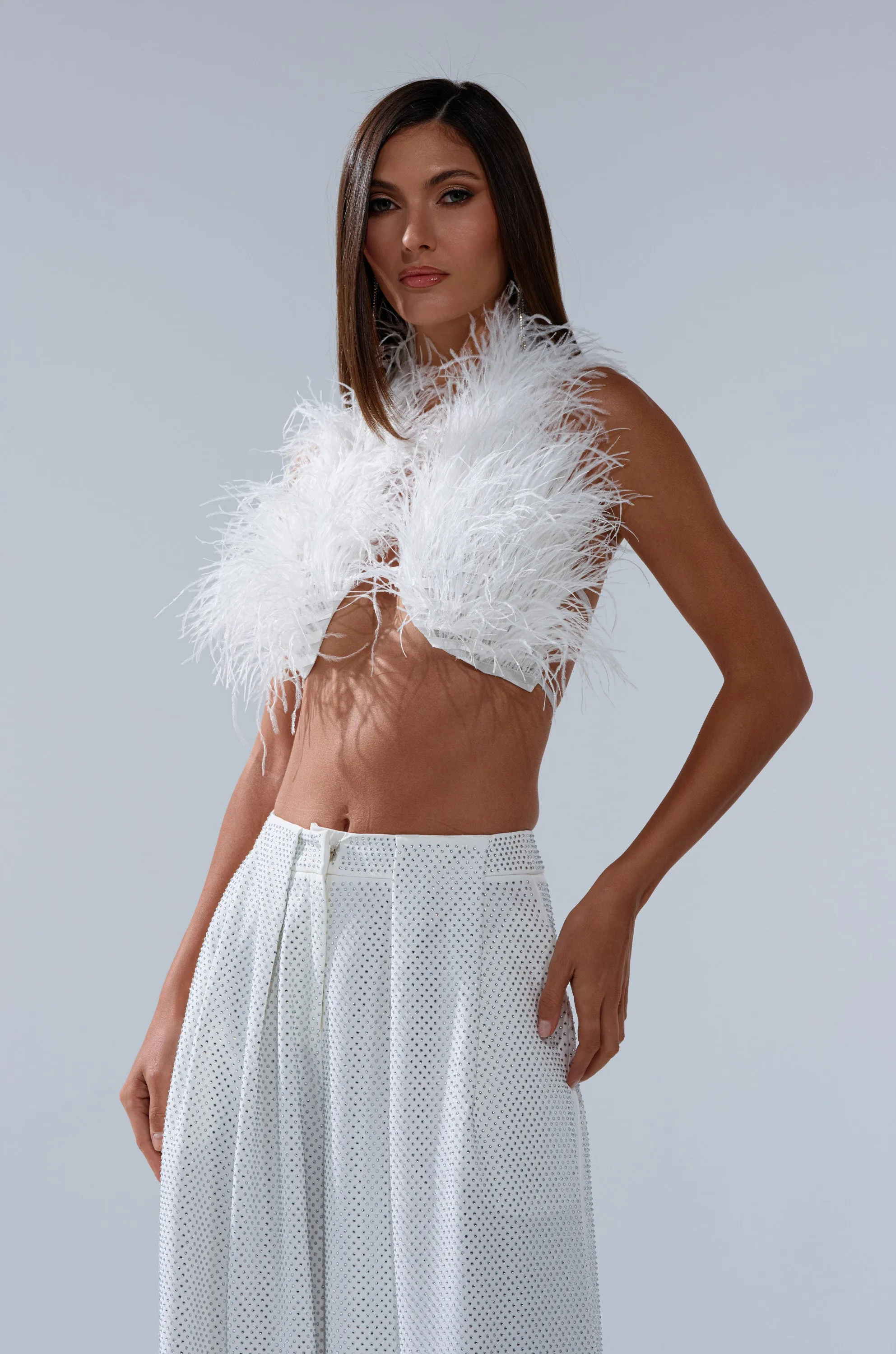 SHAKE IT FOR ME GIRL FEATHER BRALETTE sold by AKIRA product image thumbnail 2