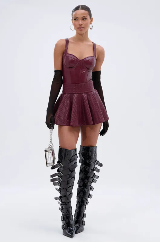 TOO GOOD FOR YOU MINI SKIRT sold by AKIRA