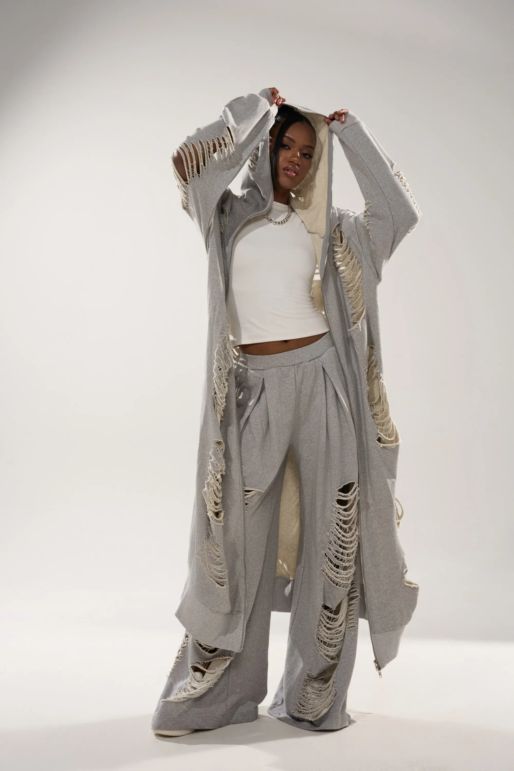 STRESS HIM OUT LONGLINE SWEATSHIRT sold by AKIRA