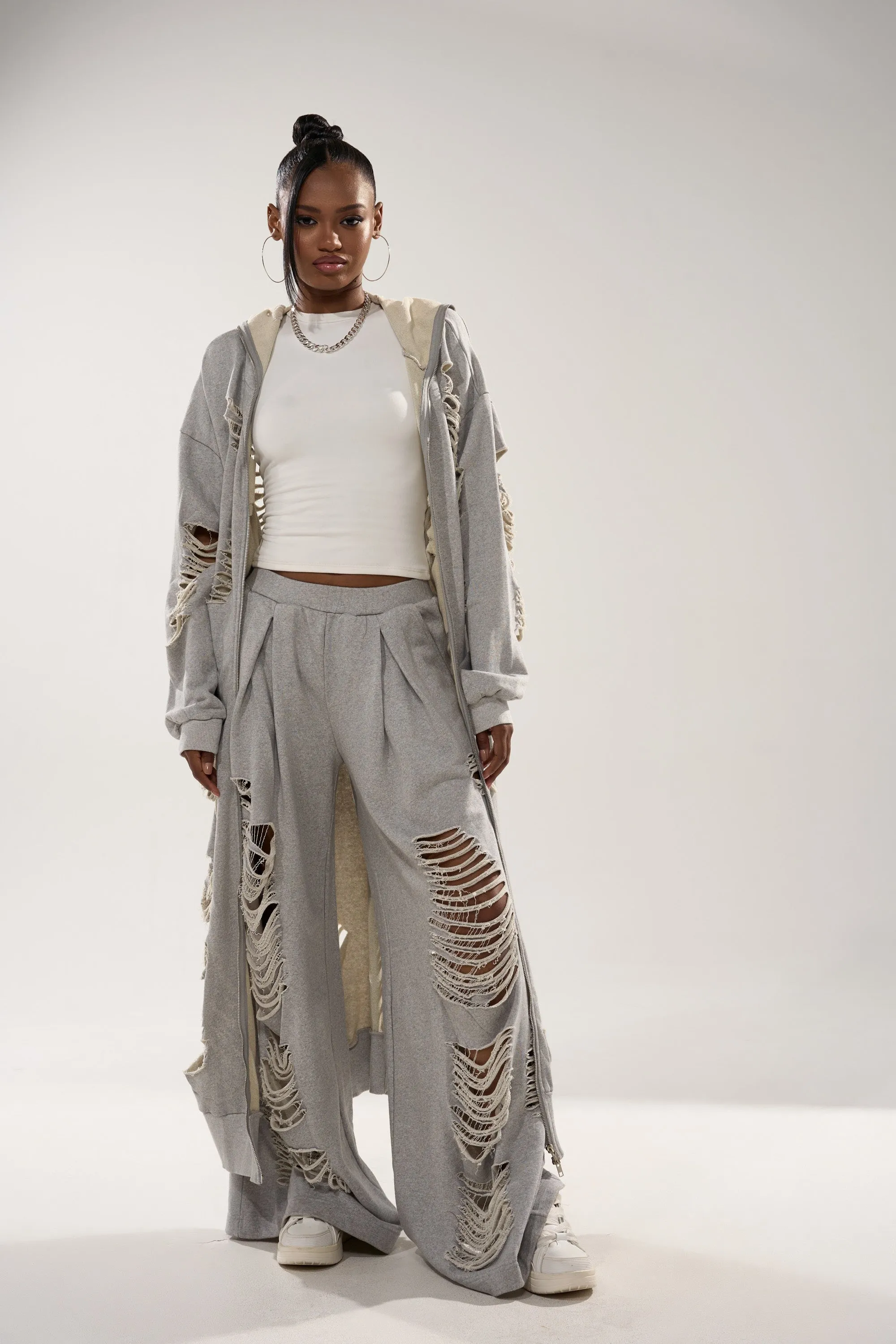 STRESS HIM OUT LONGLINE SWEATSHIRT sold by AKIRA product image thumbnail 3