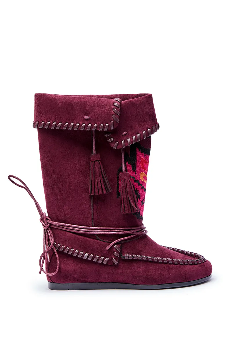 AZALEA WANG WERET PLUM FLAT BOOTIE sold by AKIRA product image thumbnail 5