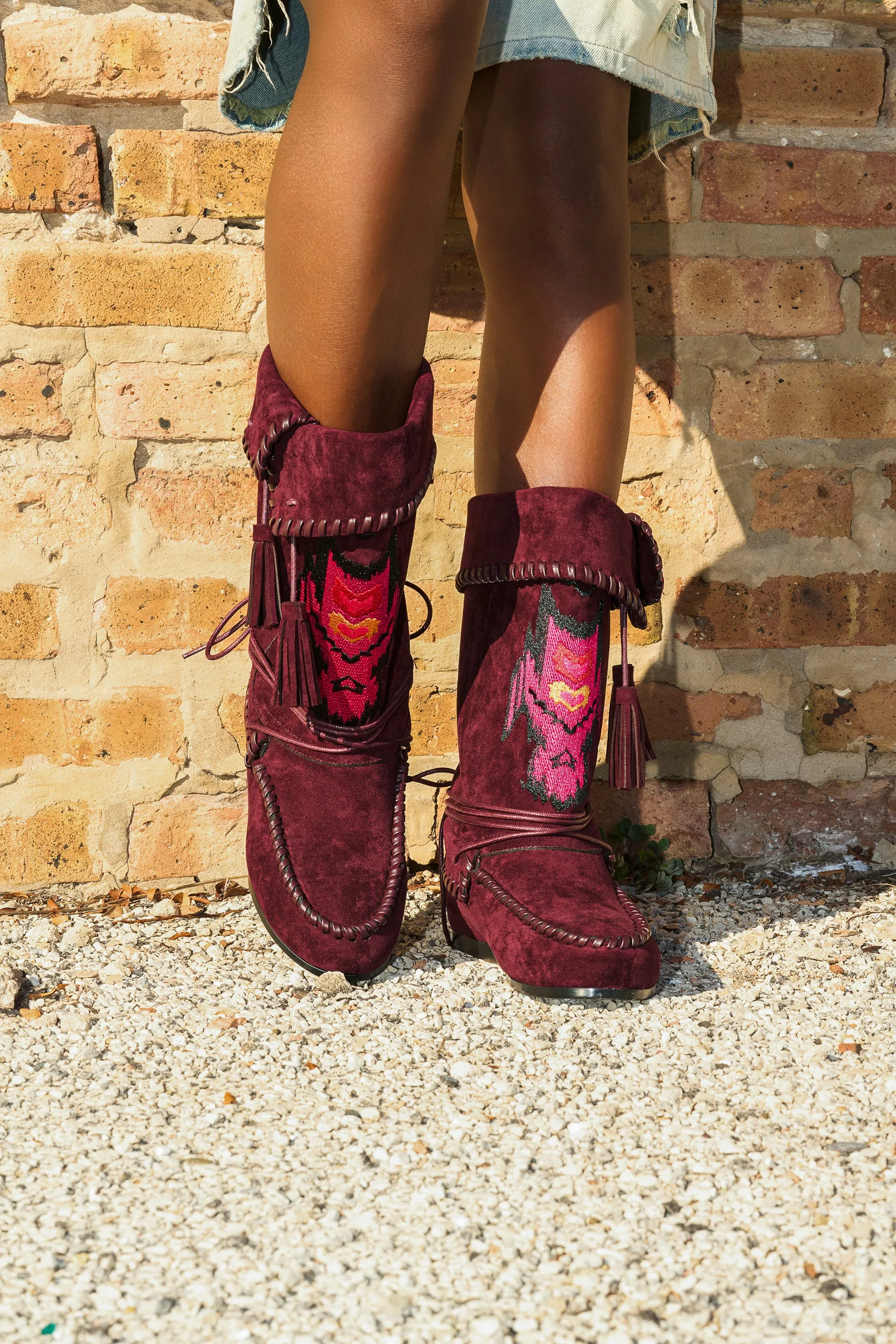 AZALEA WANG WERET PLUM FLAT BOOTIE sold by AKIRA product image thumbnail 4