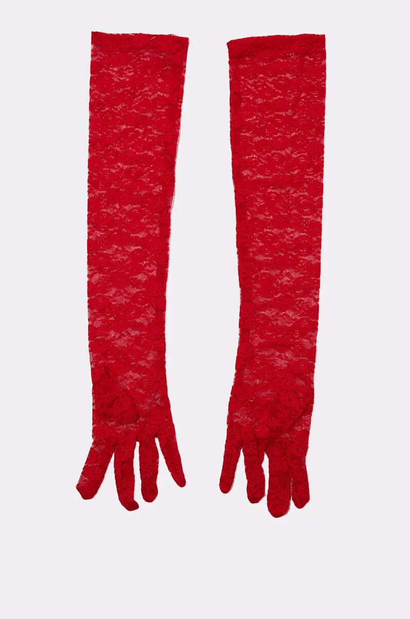BOLD AND BRIGHT LACE GLOVES sold by AKIRA product image thumbnail 4