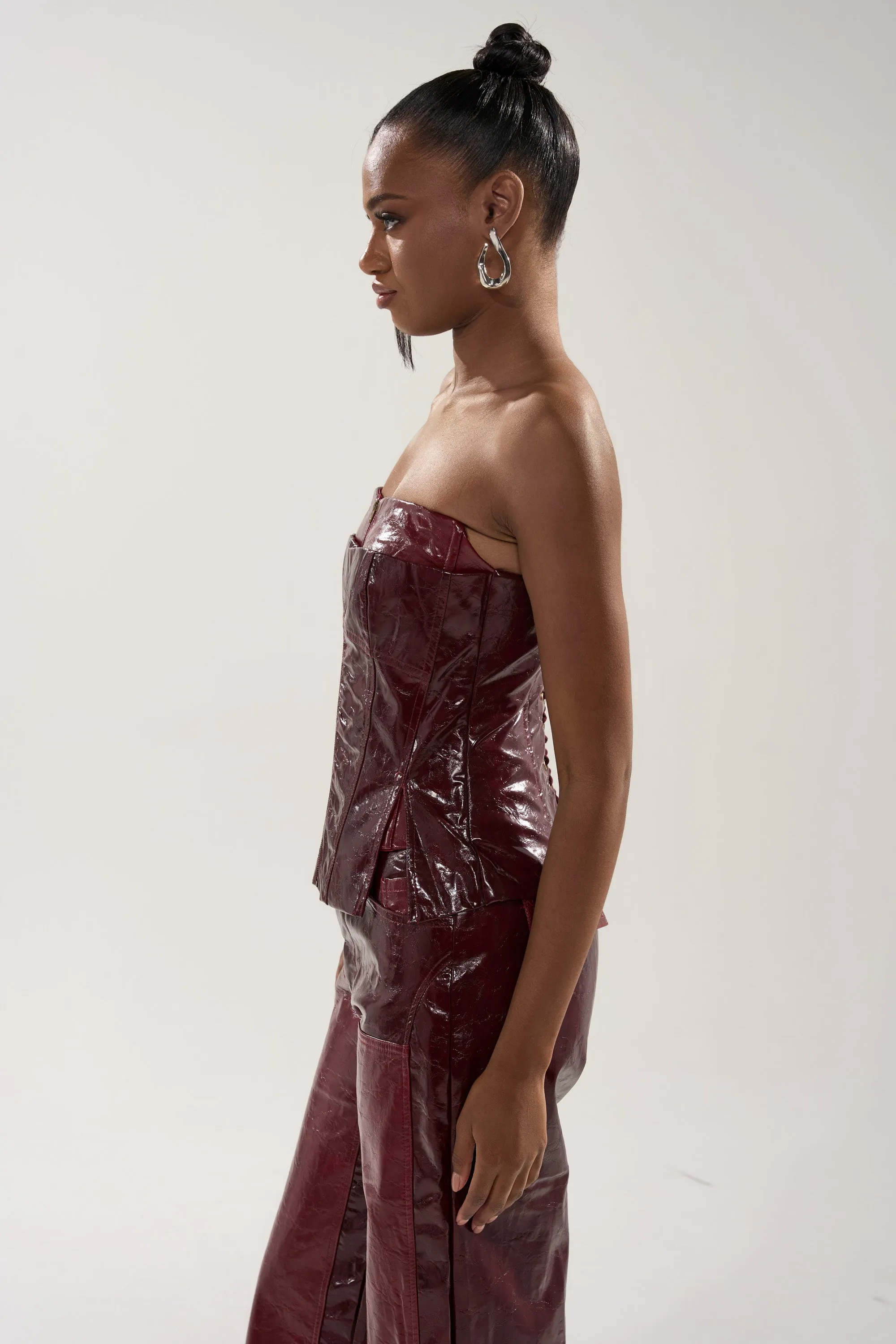 MIXED EMOTIONS FAUX LEATHER CORSET sold by AKIRA product image thumbnail 4