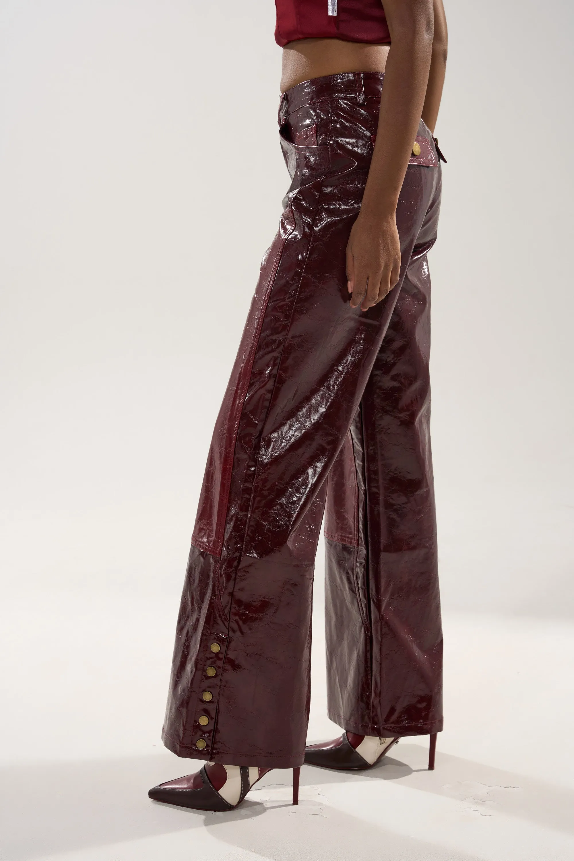 MIXED EMOTIONS FAUX LEATHER TROUSER sold by AKIRA product image thumbnail 5