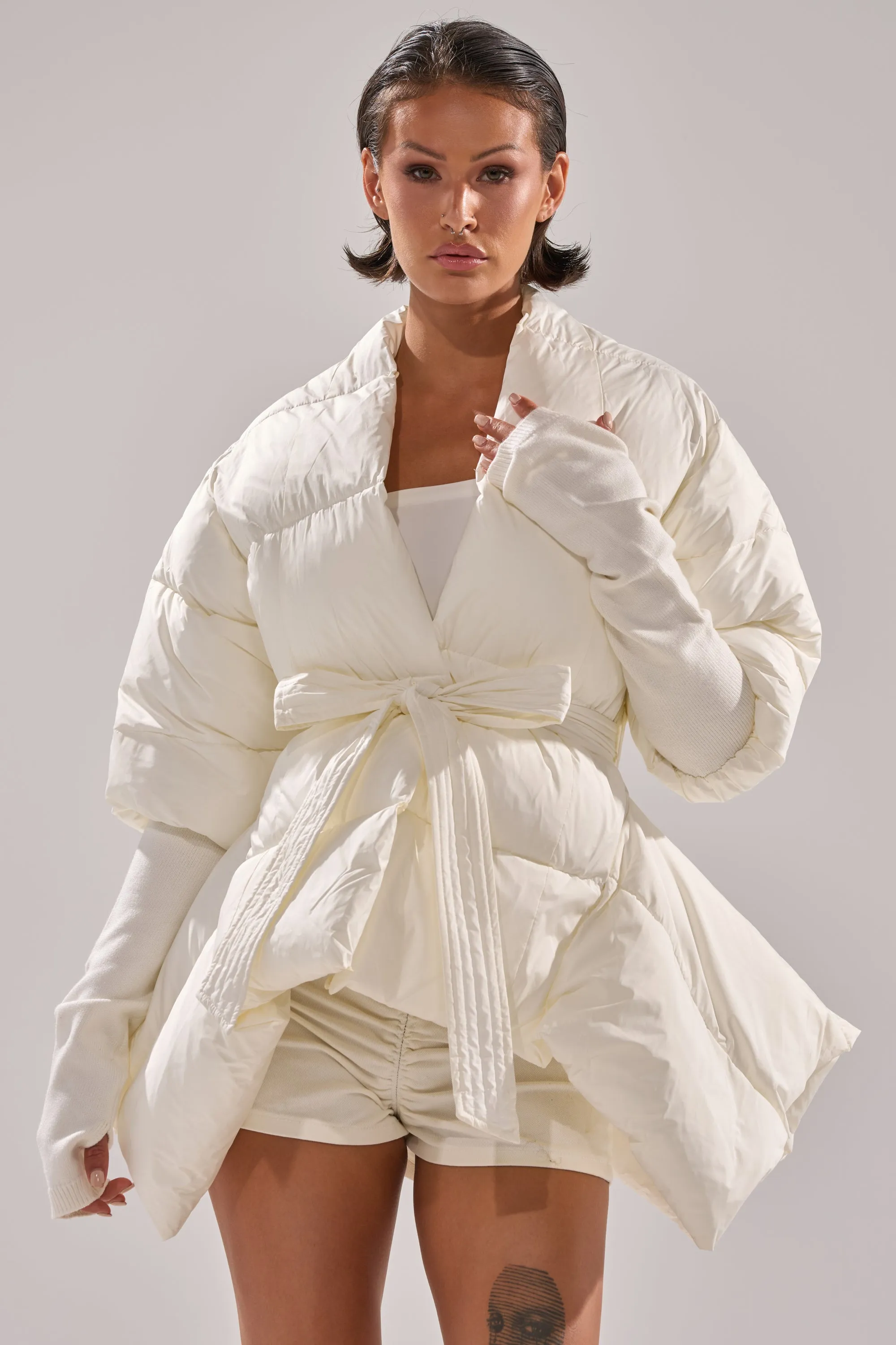 TALK TO ME NICE FUR TRIM PUFFER sold by AKIRA product image thumbnail 3