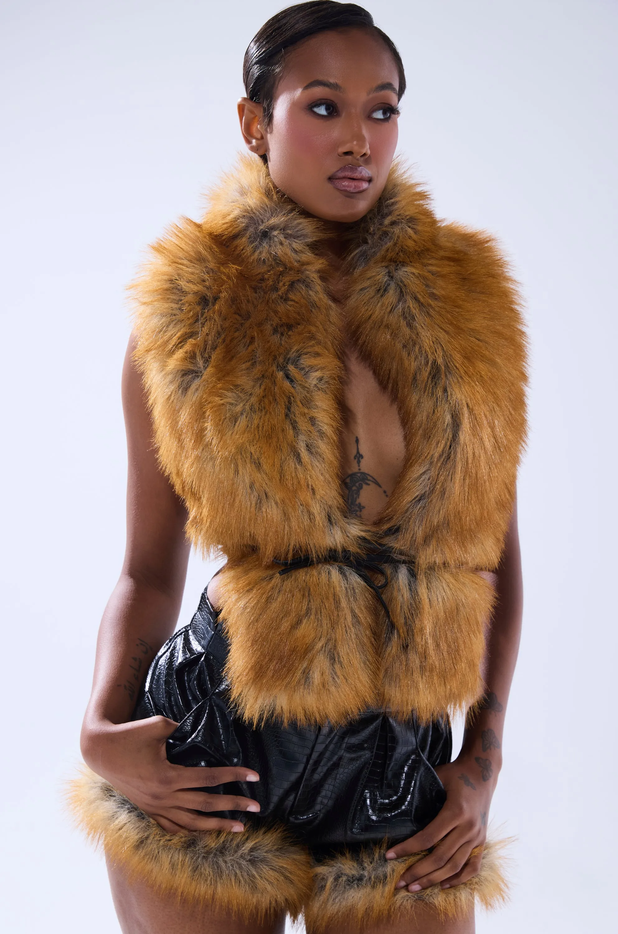 DONT TOUCH OR LOOK FUR BLOUSE sold by AKIRA product image thumbnail 3