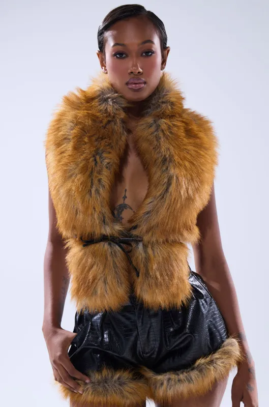 DONT TOUCH OR LOOK FUR BLOUSE sold by AKIRA