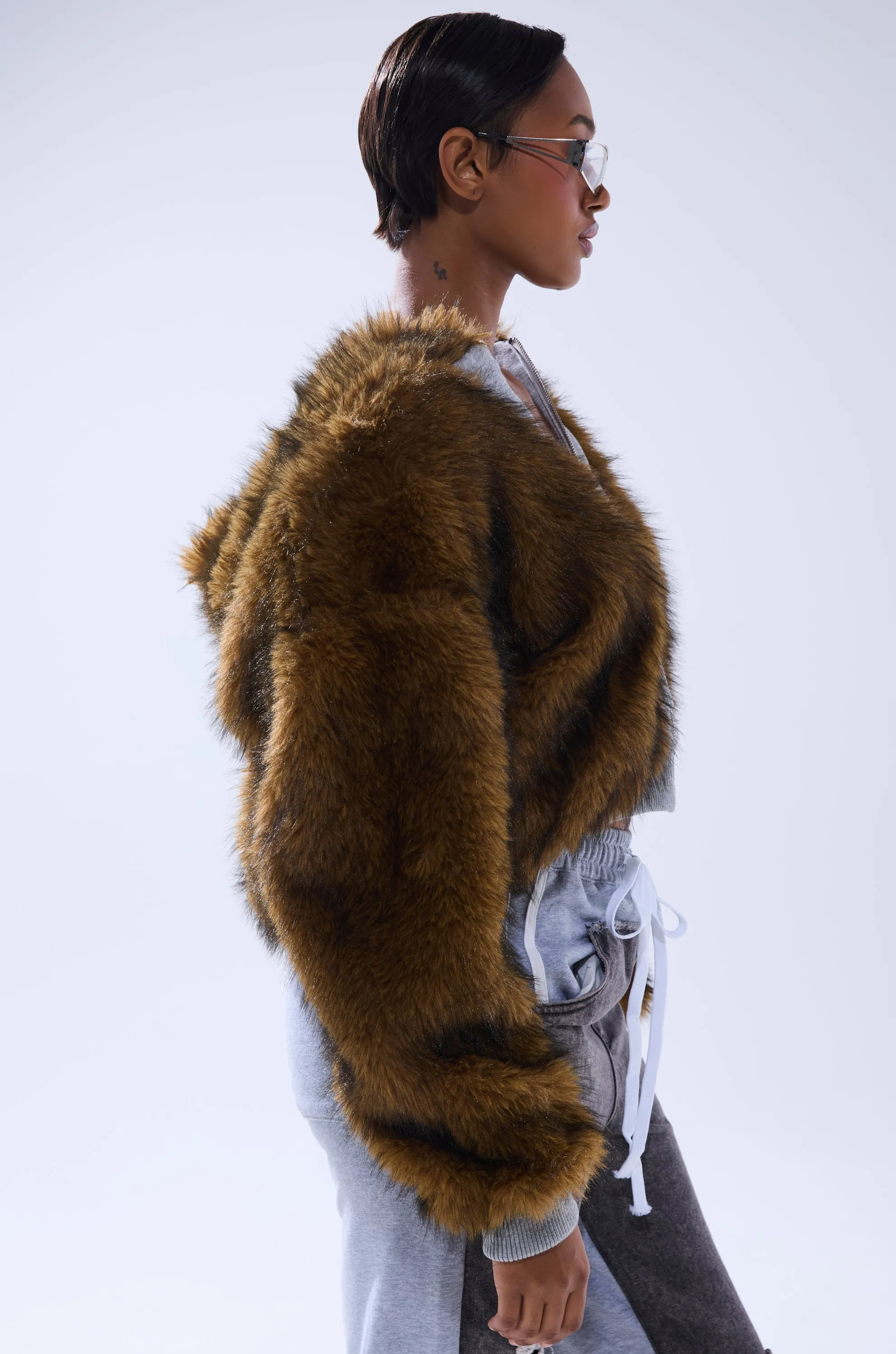 BEST OF BOTH WORLDS REVERSIBLE FUR SWEATSHIRT sold by AKIRA product image thumbnail 4