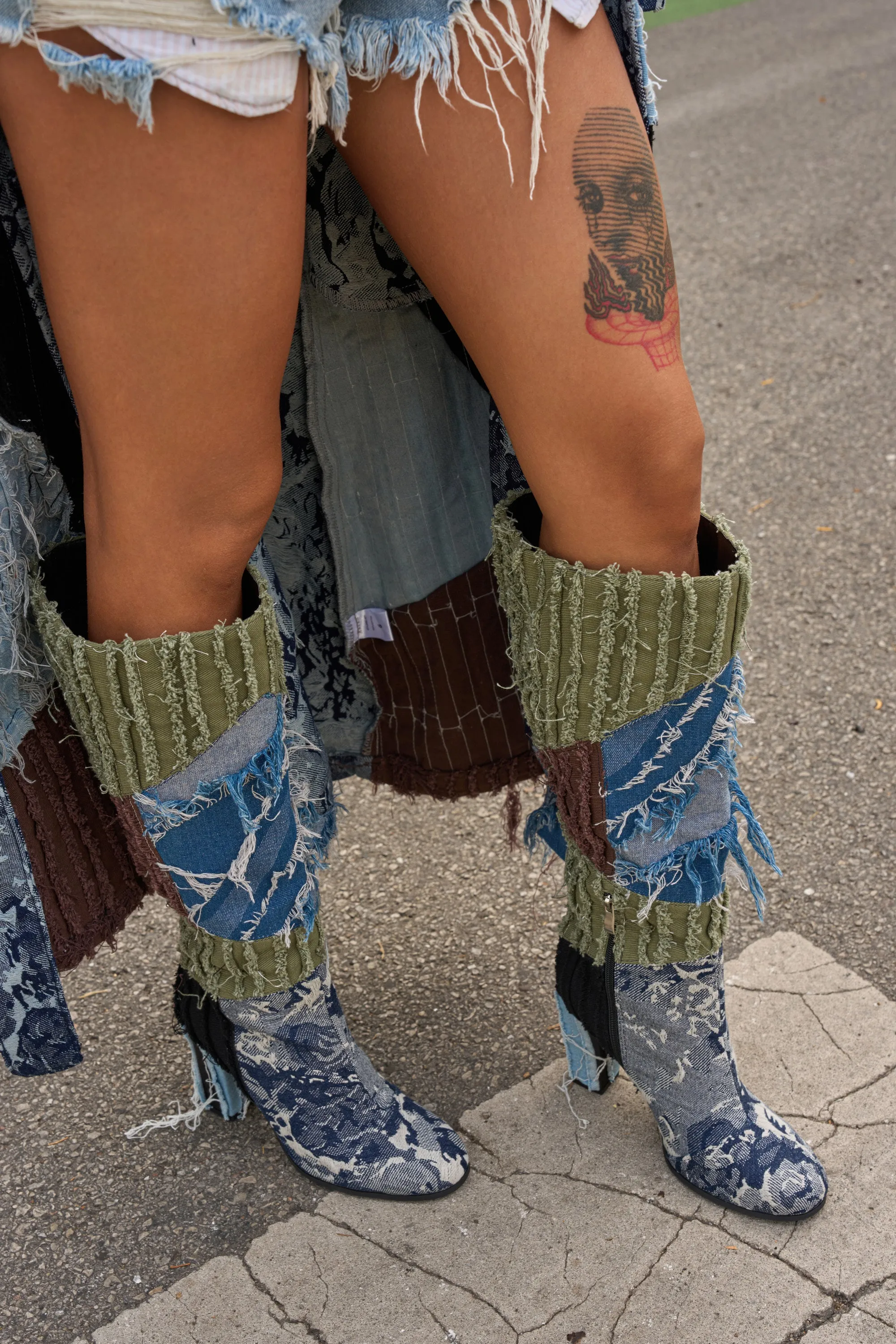 AZALEA WANG MARGEE MULTI CHUNKY KNEE HIGH BOOT sold by AKIRA product image thumbnail 3