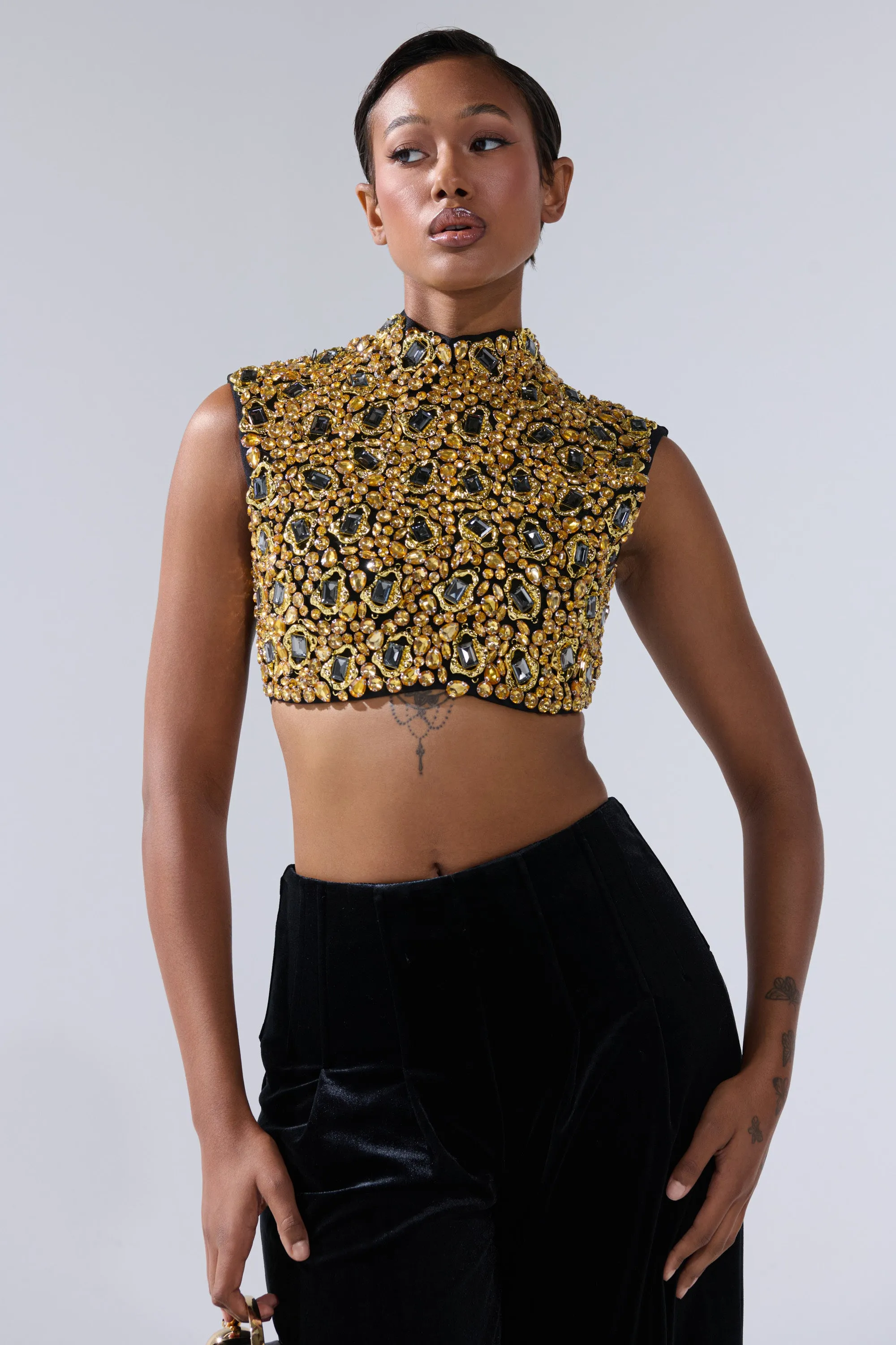 GOLDEN GLAM BLOUSE sold by AKIRA product image thumbnail 3