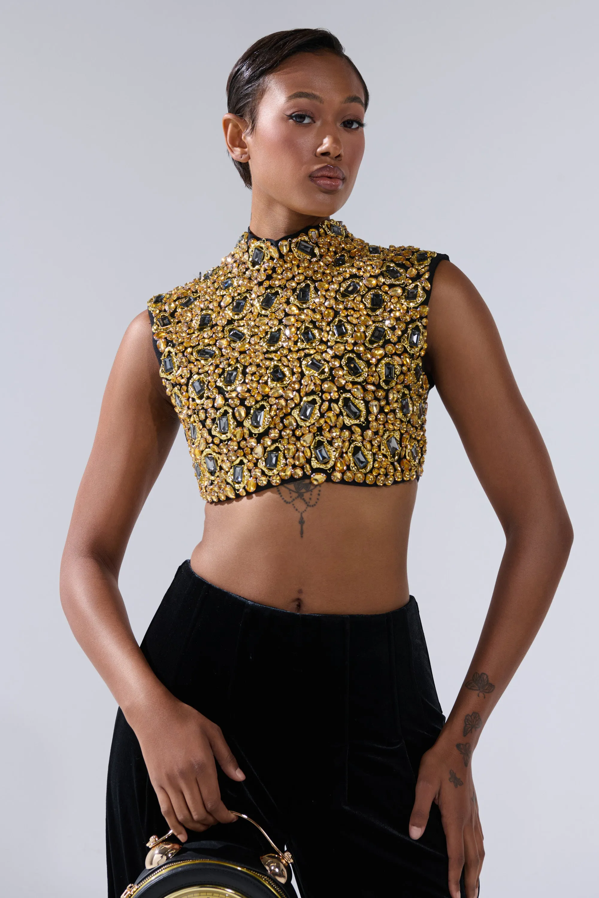 GOLDEN GLAM BLOUSE sold by AKIRA