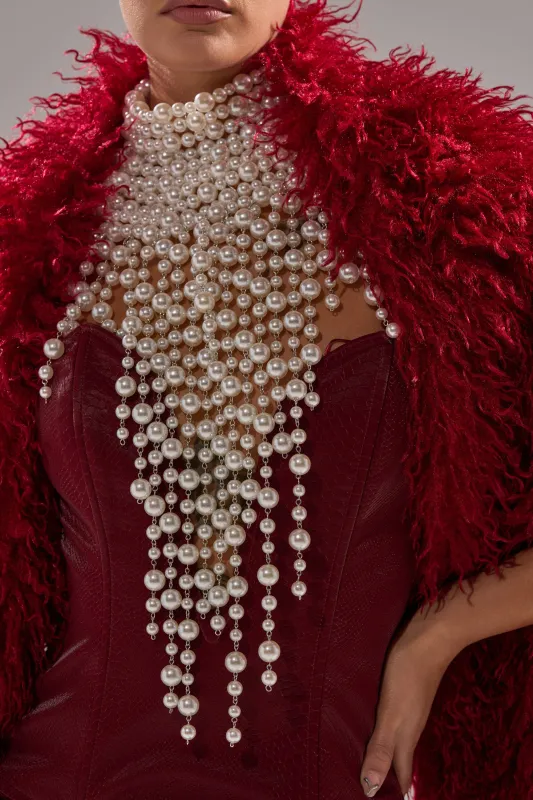 POLLY PEARL STATEMENT NECKLACE sold by AKIRA