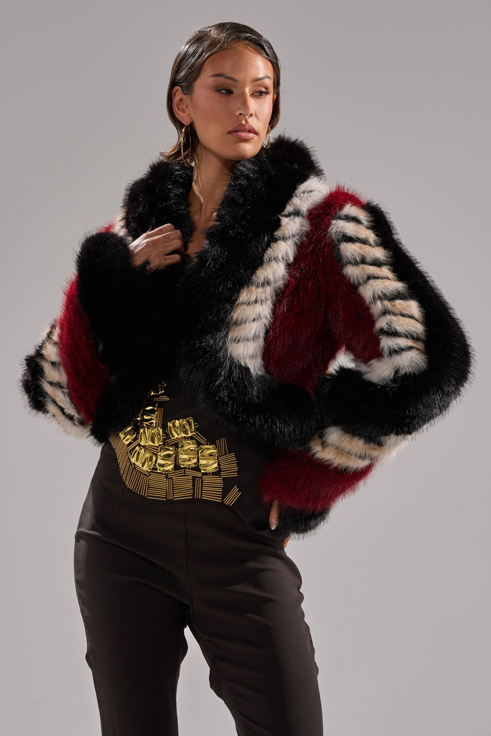 HARD TO FIND PANELED FAUX FUR sold by AKIRA product image thumbnail 5