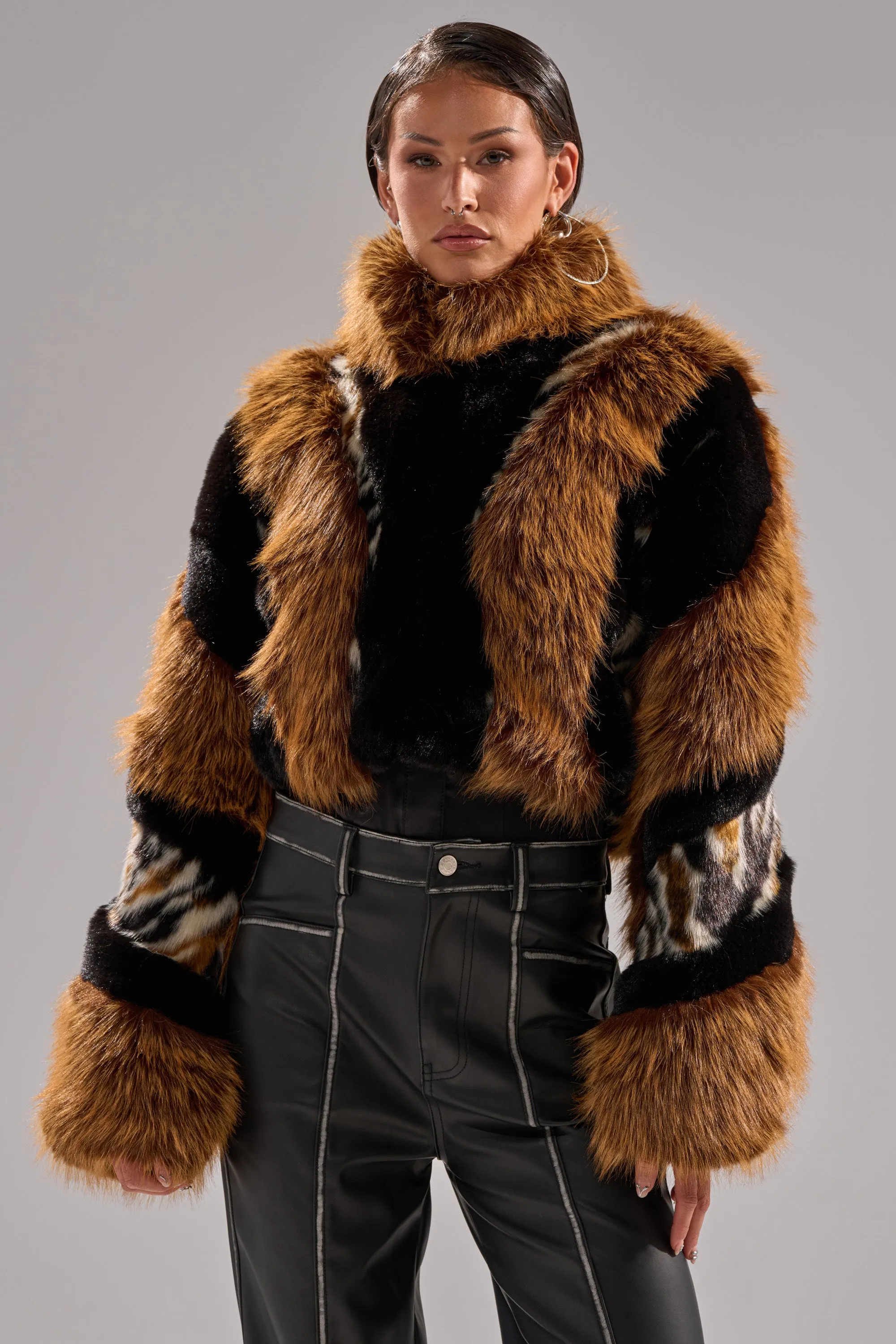 TWISTER PATCHWORK FAUX FUR sold by AKIRA product image thumbnail 4
