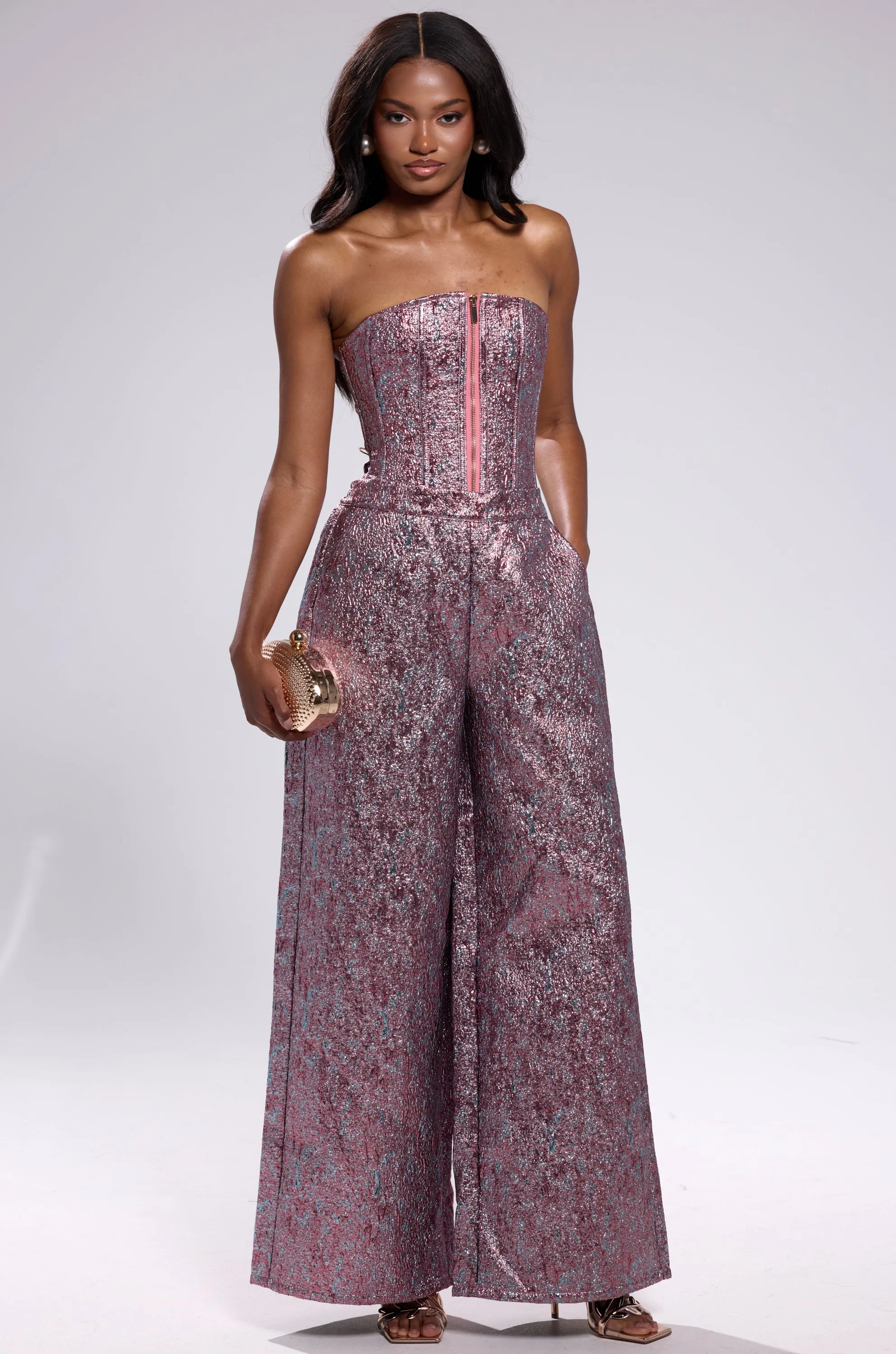 NO COMPETITION BROCADE TROUSER sold by AKIRA