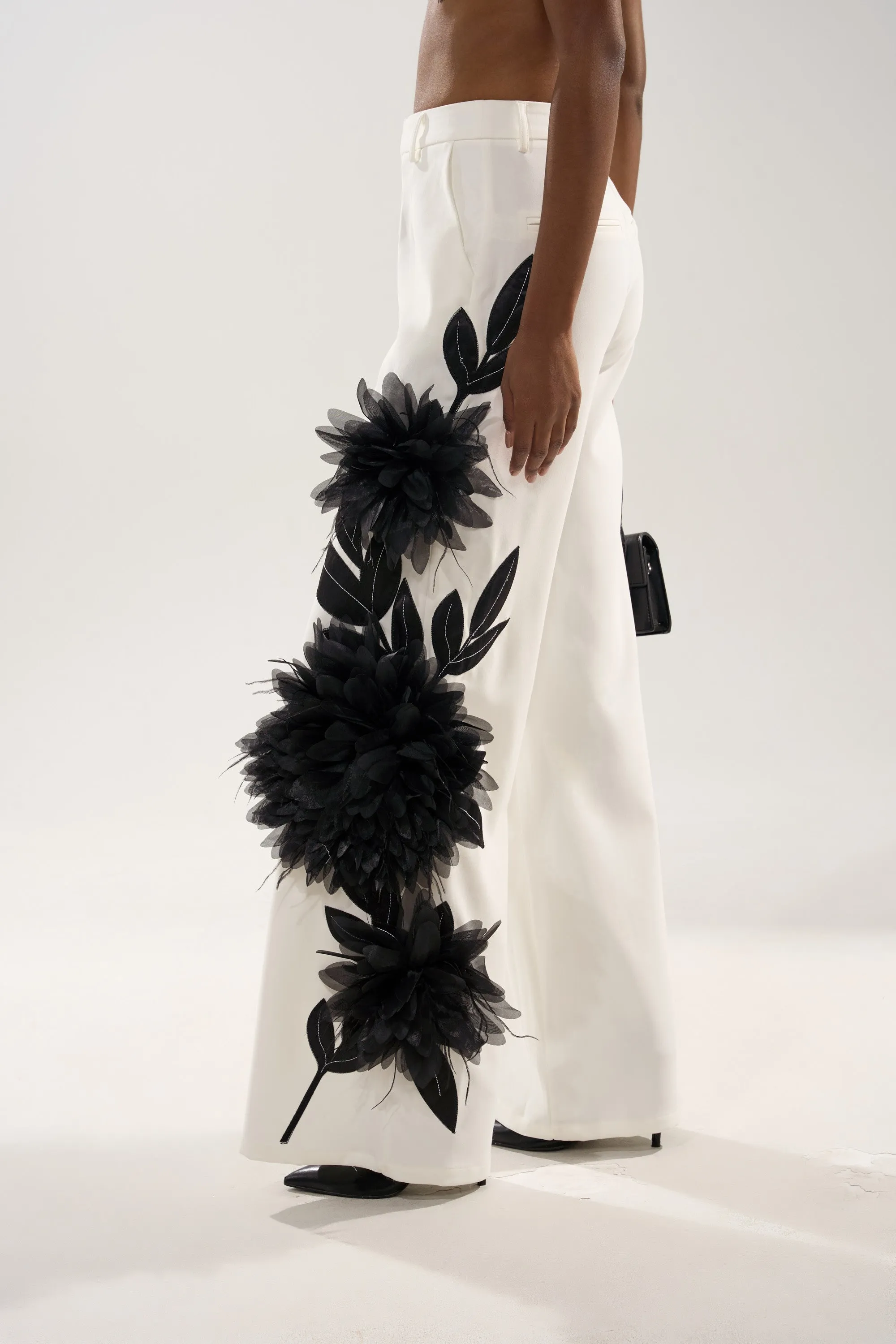 IN FULL BLOOM APPLIQUE TROUSER sold by AKIRA product image thumbnail 3