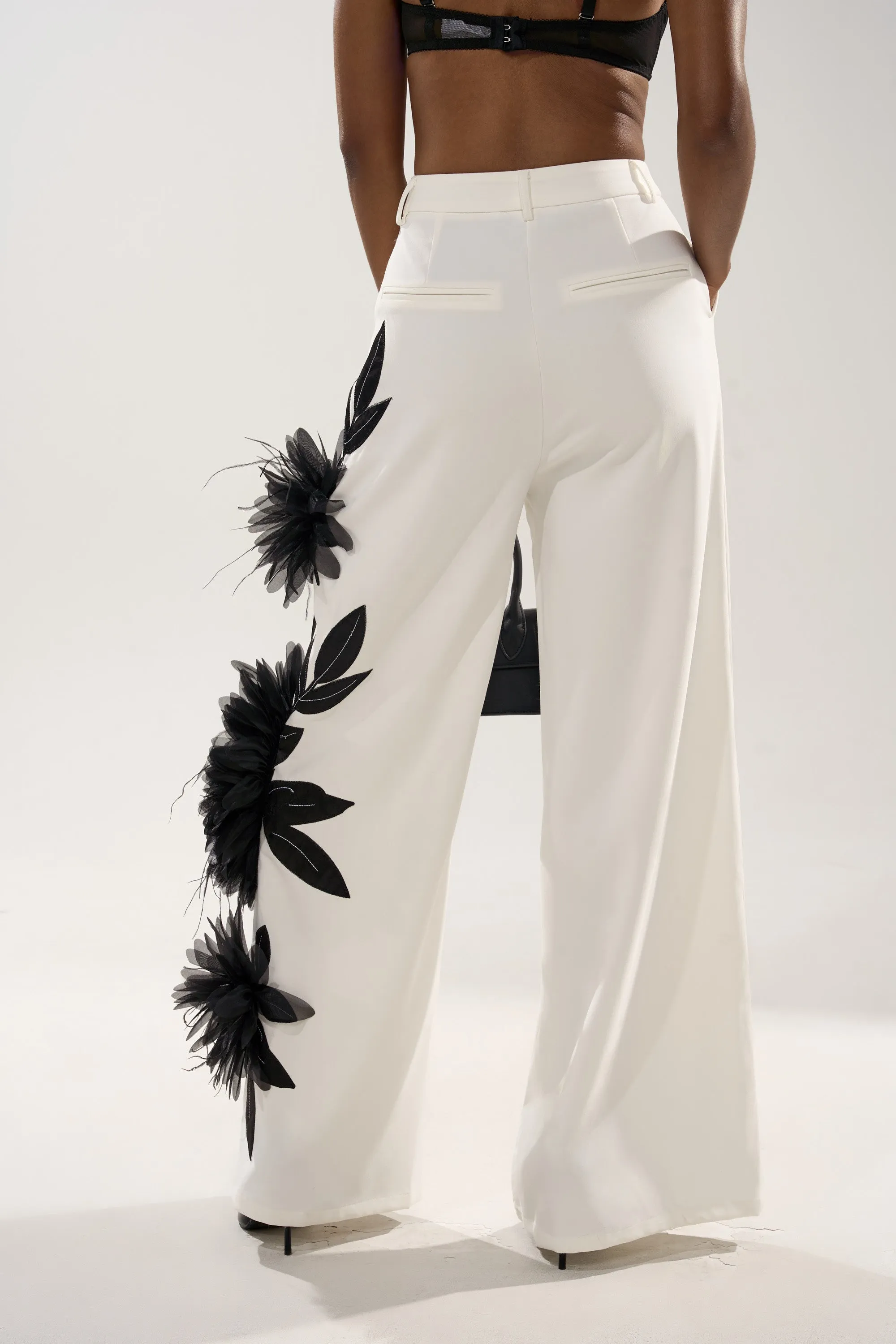 IN FULL BLOOM APPLIQUE TROUSER sold by AKIRA product image thumbnail 5
