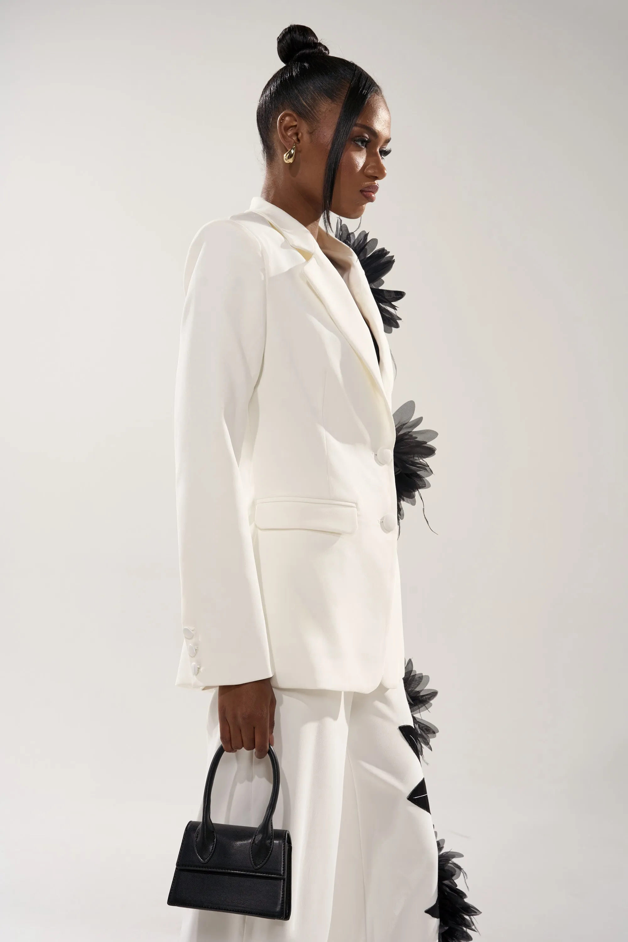 IN FULL BLOOM APPLIQUE BLAZER sold by AKIRA product image thumbnail 4