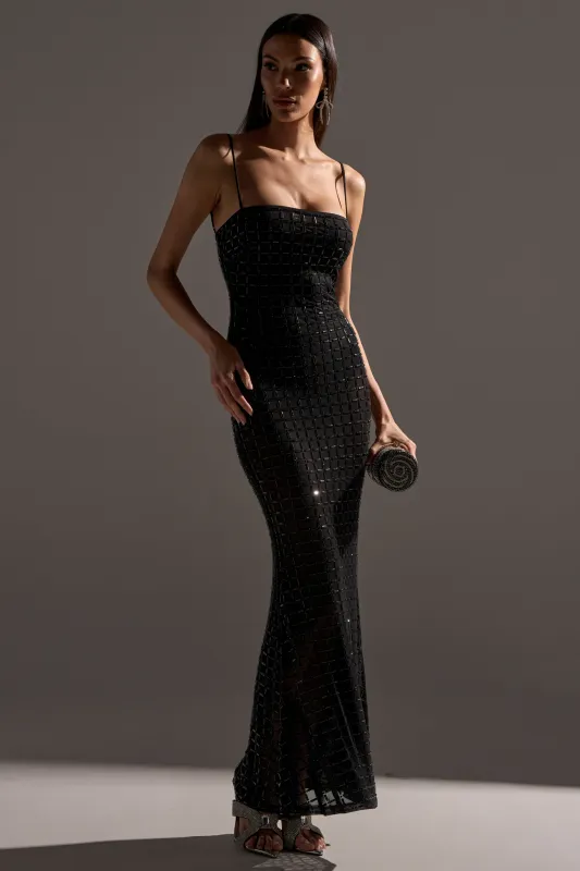 UNTOUCHABLE RHINESTONE MAXI DRESS sold by AKIRA