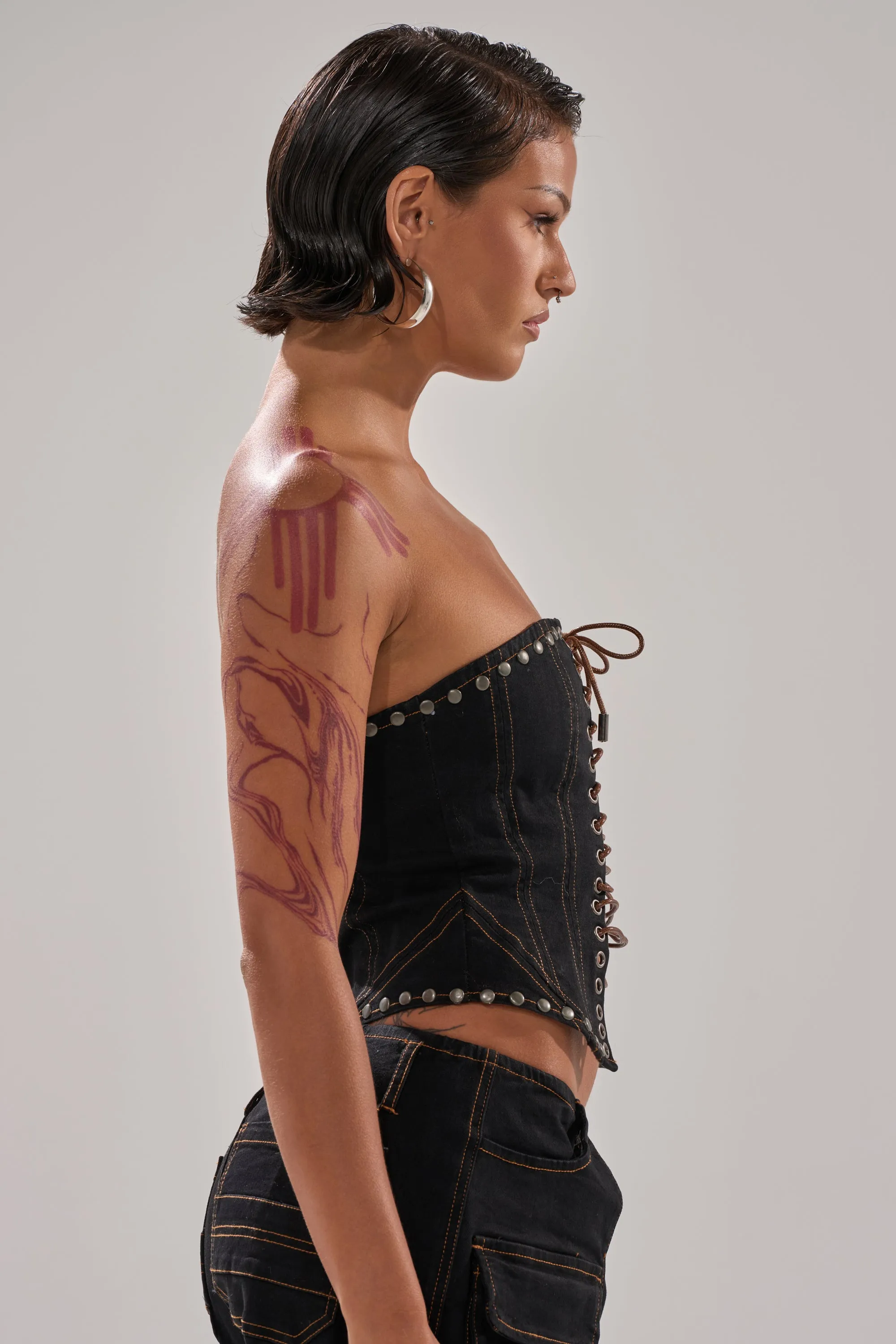 FEELING FRISKY LACE UP CORSET sold by AKIRA product image thumbnail 4