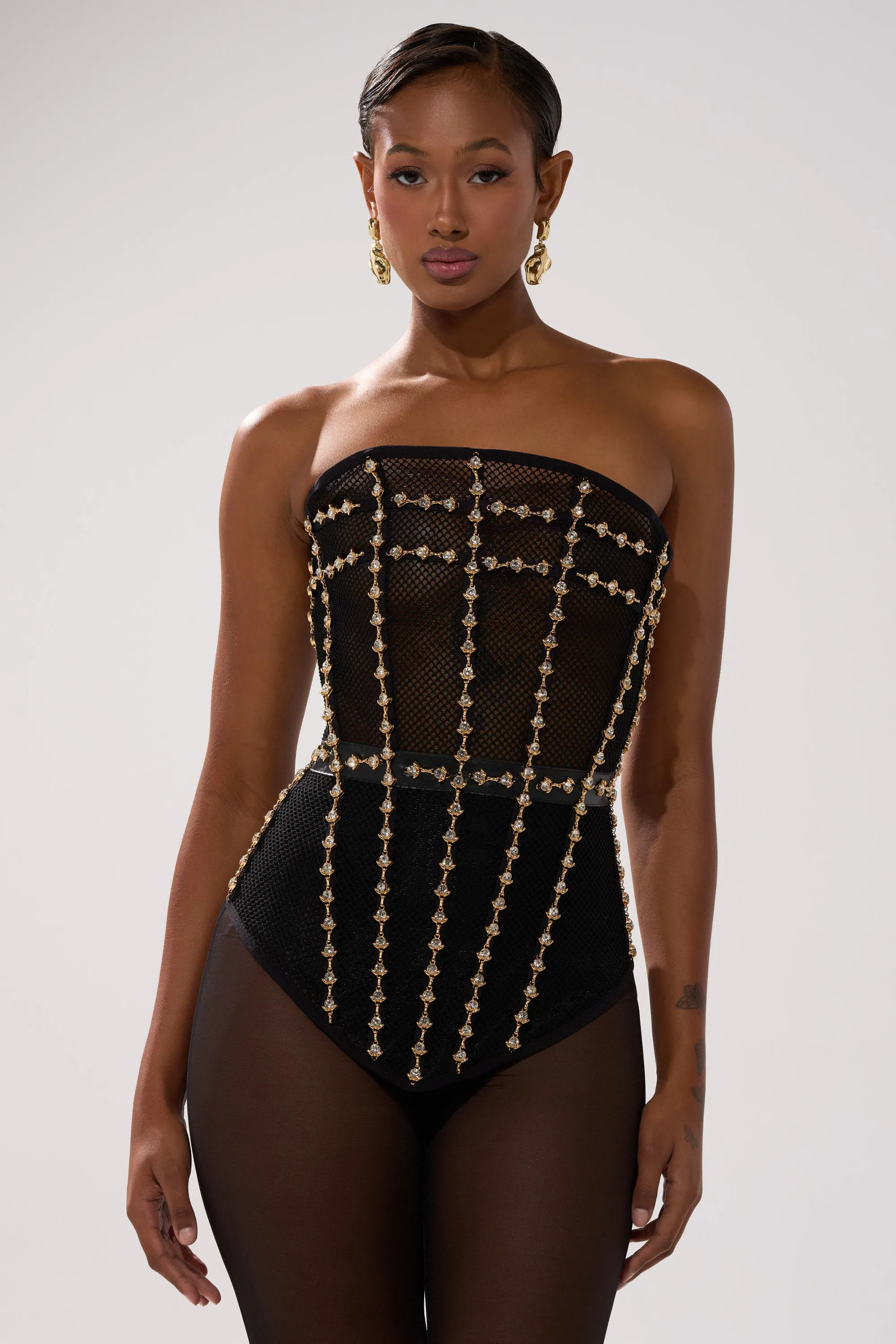 SMOKESHOW CORSET WITH RHINESTONES sold by AKIRA product image thumbnail 3