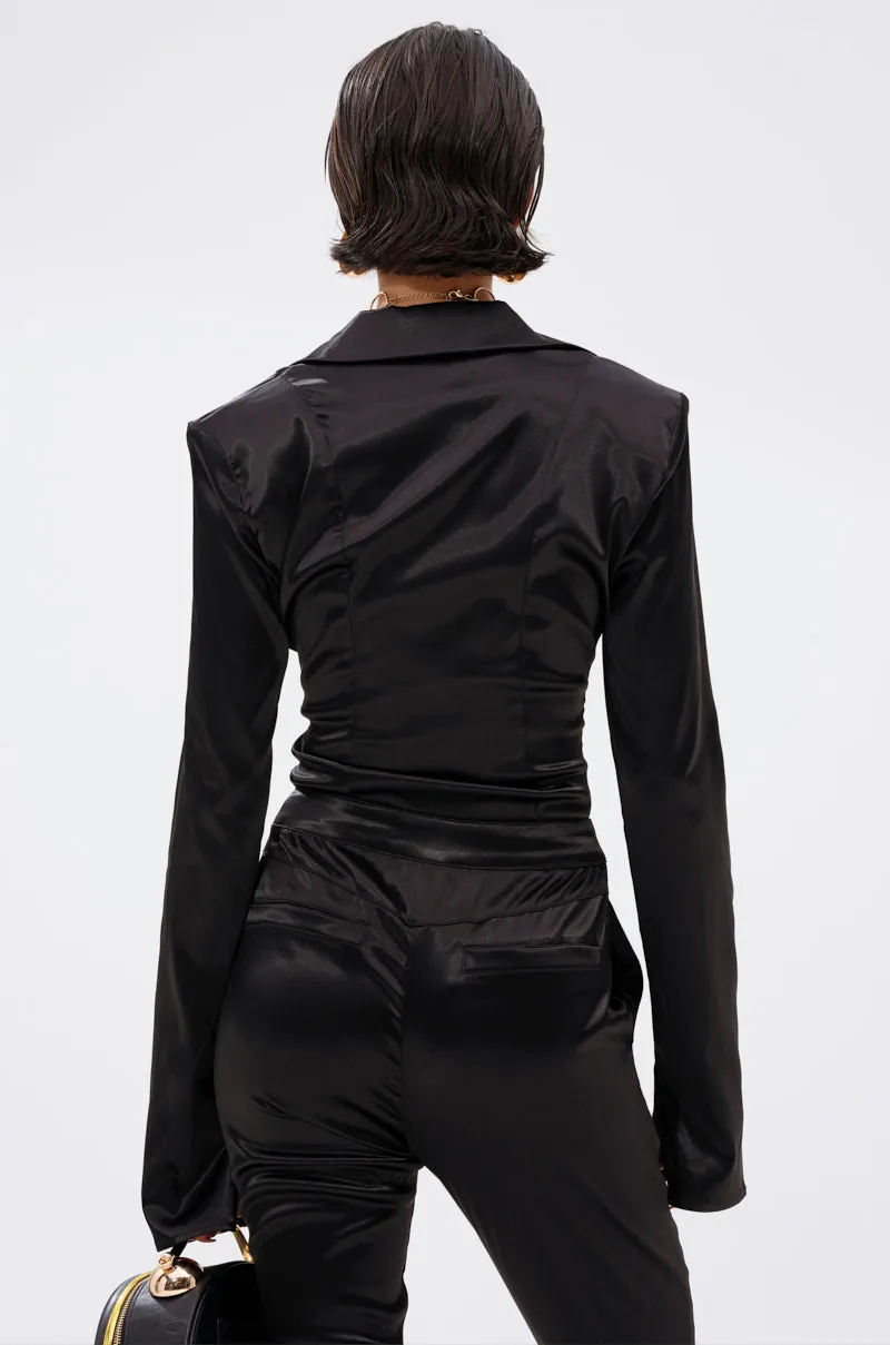 DOWN FOR WHATEVER BUTTON DOWN BODYSUIT sold by AKIRA product image thumbnail 4