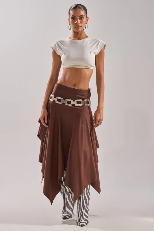 FEELS GOOD MIDI SKIRT sold by AKIRA