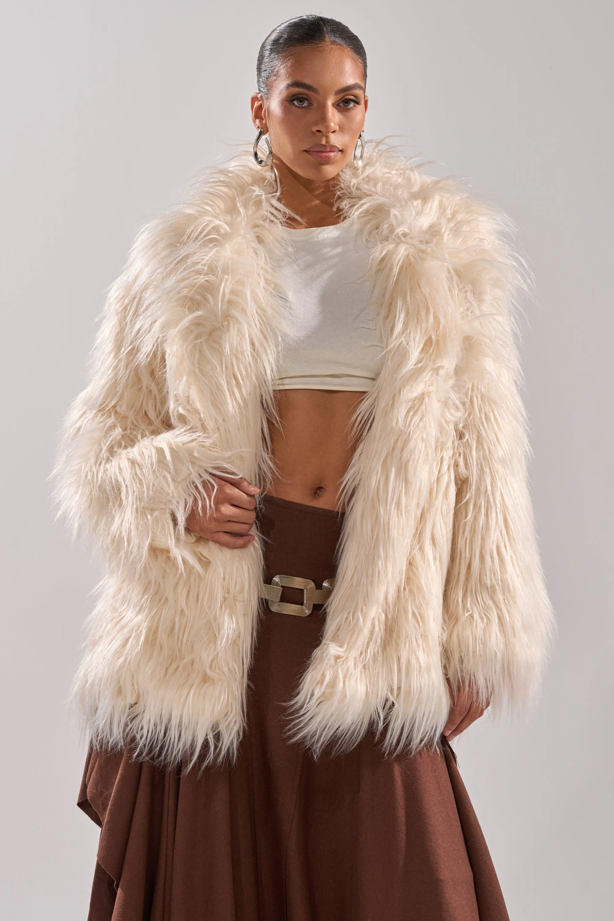 PARK CITY FAUX FUR COAT sold by AKIRA product image thumbnail 5