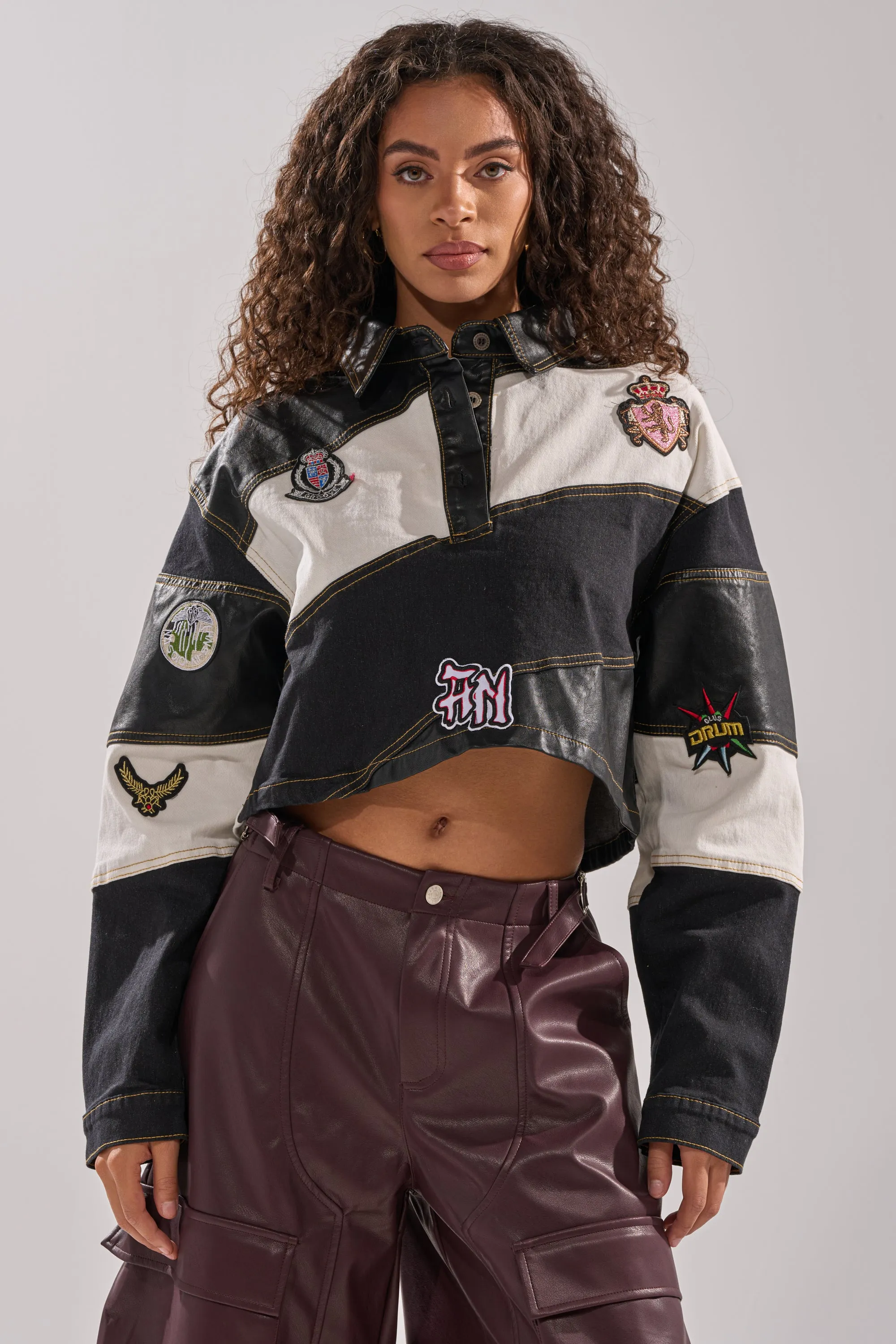 GUESS WHAT STRIPE COLLARED BLOUSE sold by AKIRA product image thumbnail 2