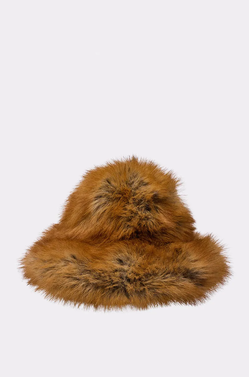 HOT GIRL FAUX FUR OVERSIZED BUCKET HAT sold by AKIRA product image thumbnail 4