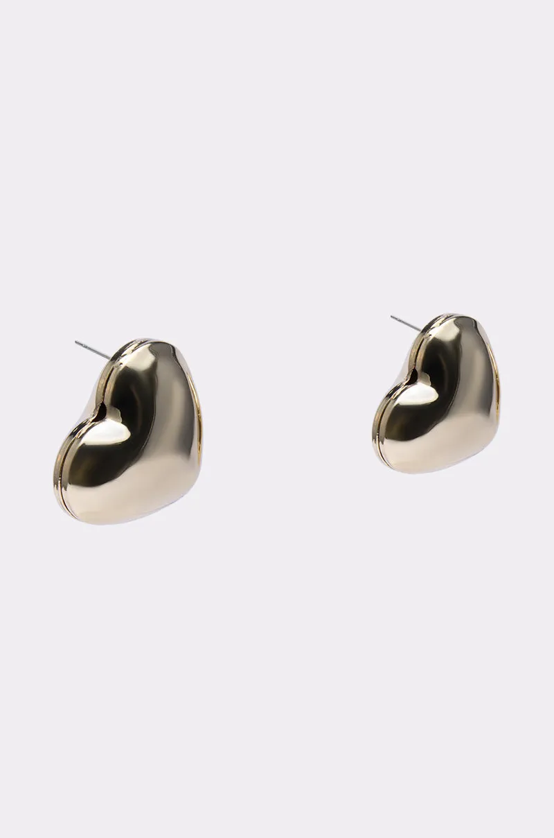 PUFFY HEART EARRING sold by AKIRA product image thumbnail 3