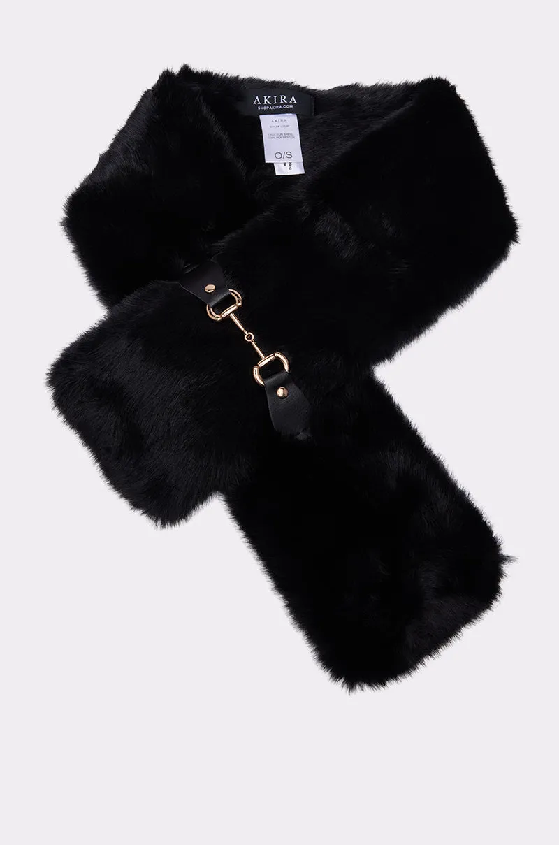 HORSEBIT FAUX FUR SCARF sold by AKIRA product image thumbnail 3
