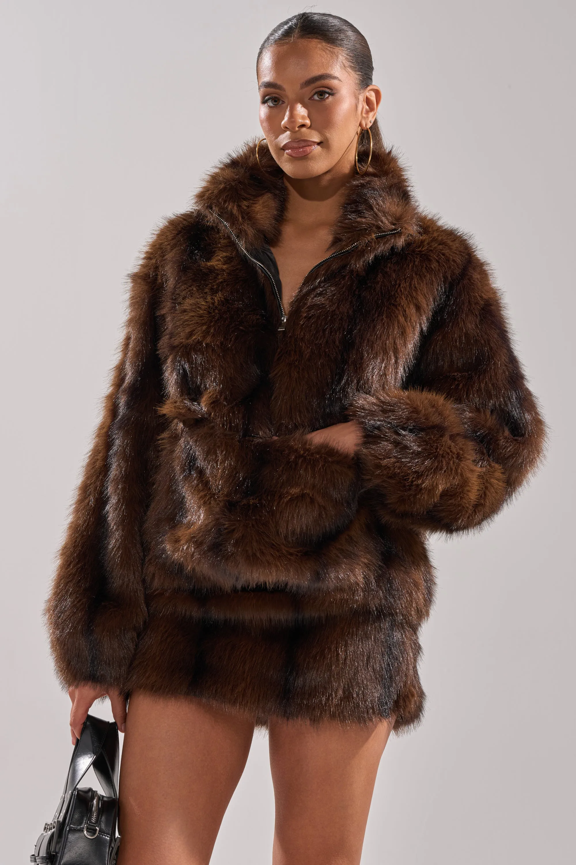 COZY VIBES QUARTER ZIP FUR SWEATSHIRT sold by AKIRA product image thumbnail 2