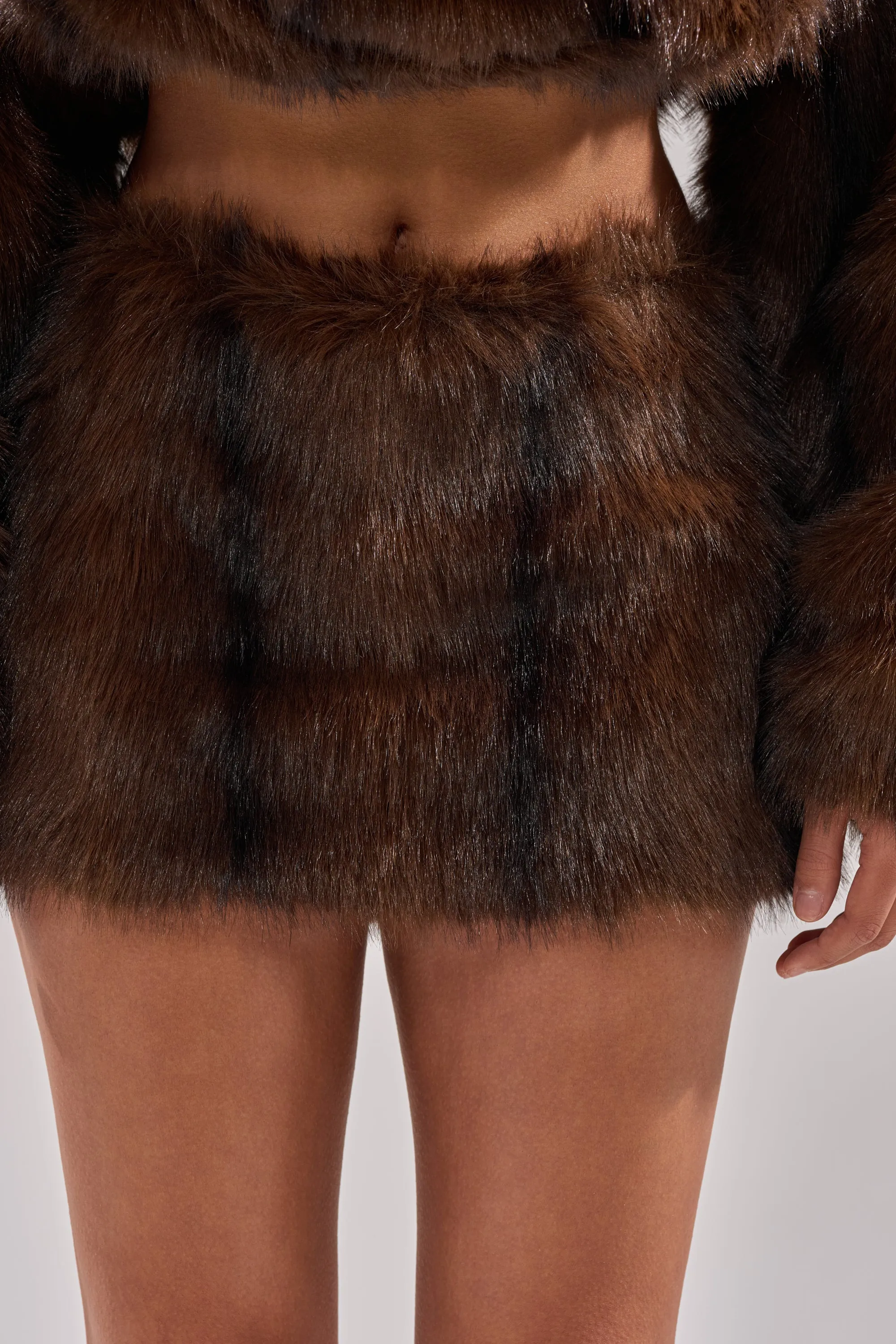 COZY VIBES FUR MINI SKIRT sold by AKIRA product image thumbnail 2