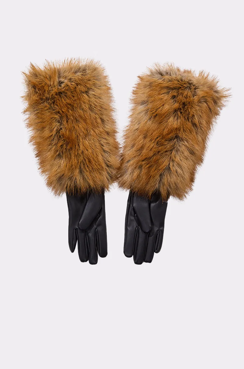 TOO EXPENSIVE FOR YOU FAUX FUR GLOVES sold by AKIRA product image thumbnail 2