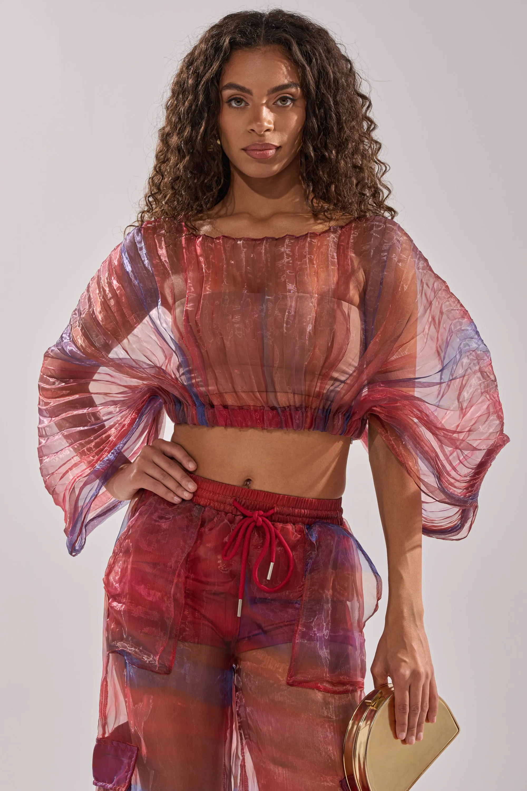 LETS LIVE IN THE MOMENT CHIFFON BLOUSE sold by AKIRA