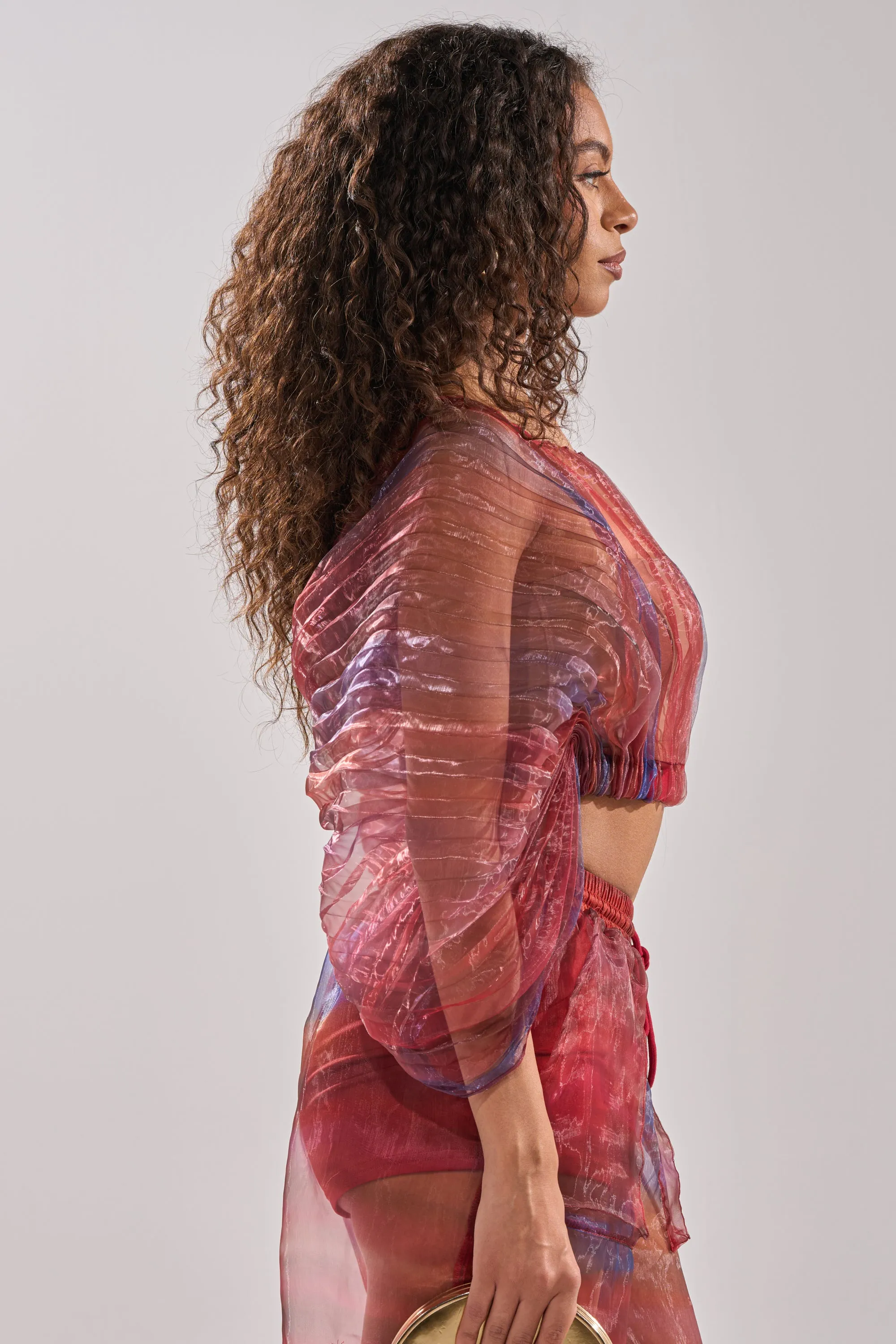 LETS LIVE IN THE MOMENT CHIFFON BLOUSE sold by AKIRA product image thumbnail 3