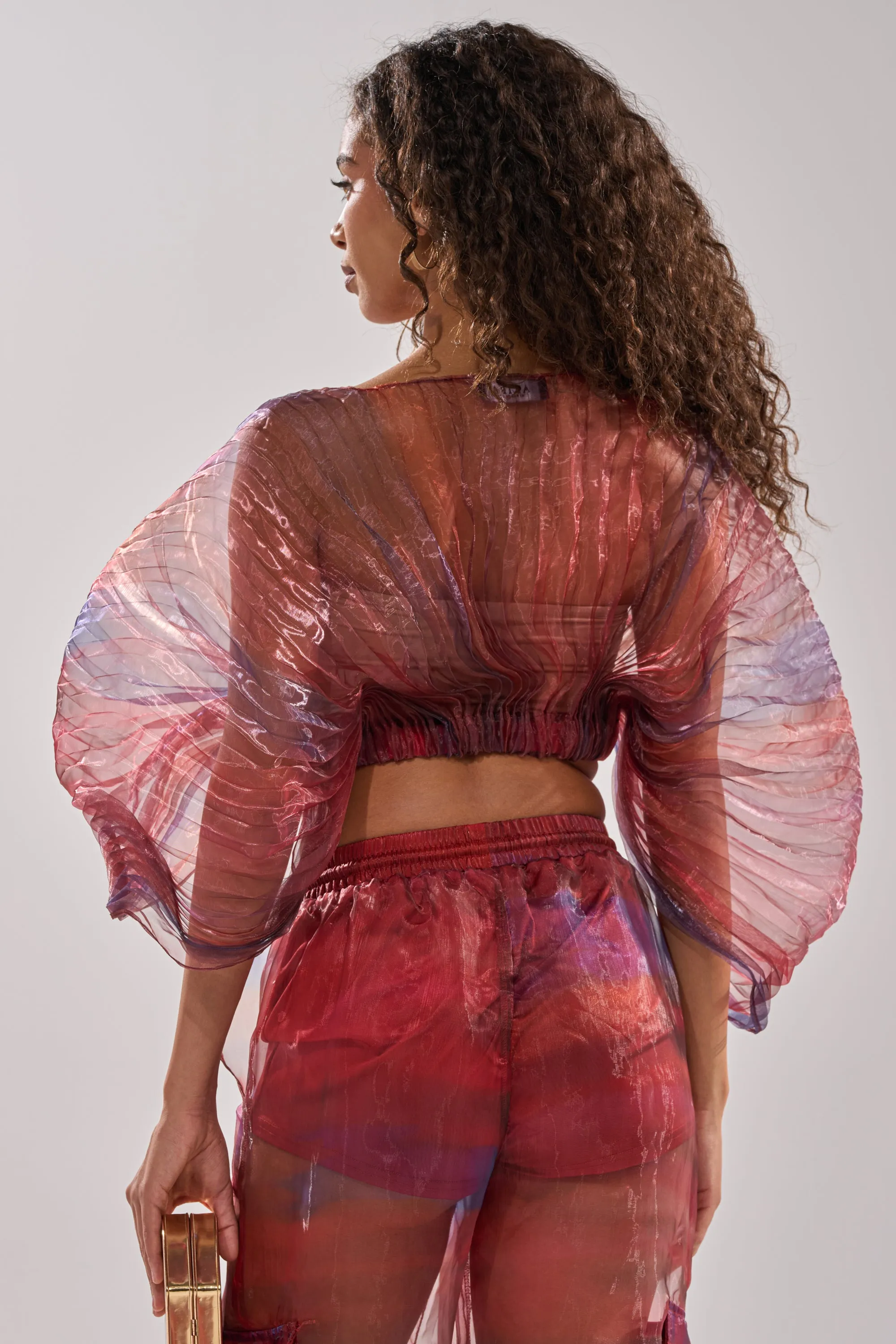 LETS LIVE IN THE MOMENT CHIFFON BLOUSE sold by AKIRA product image thumbnail 5