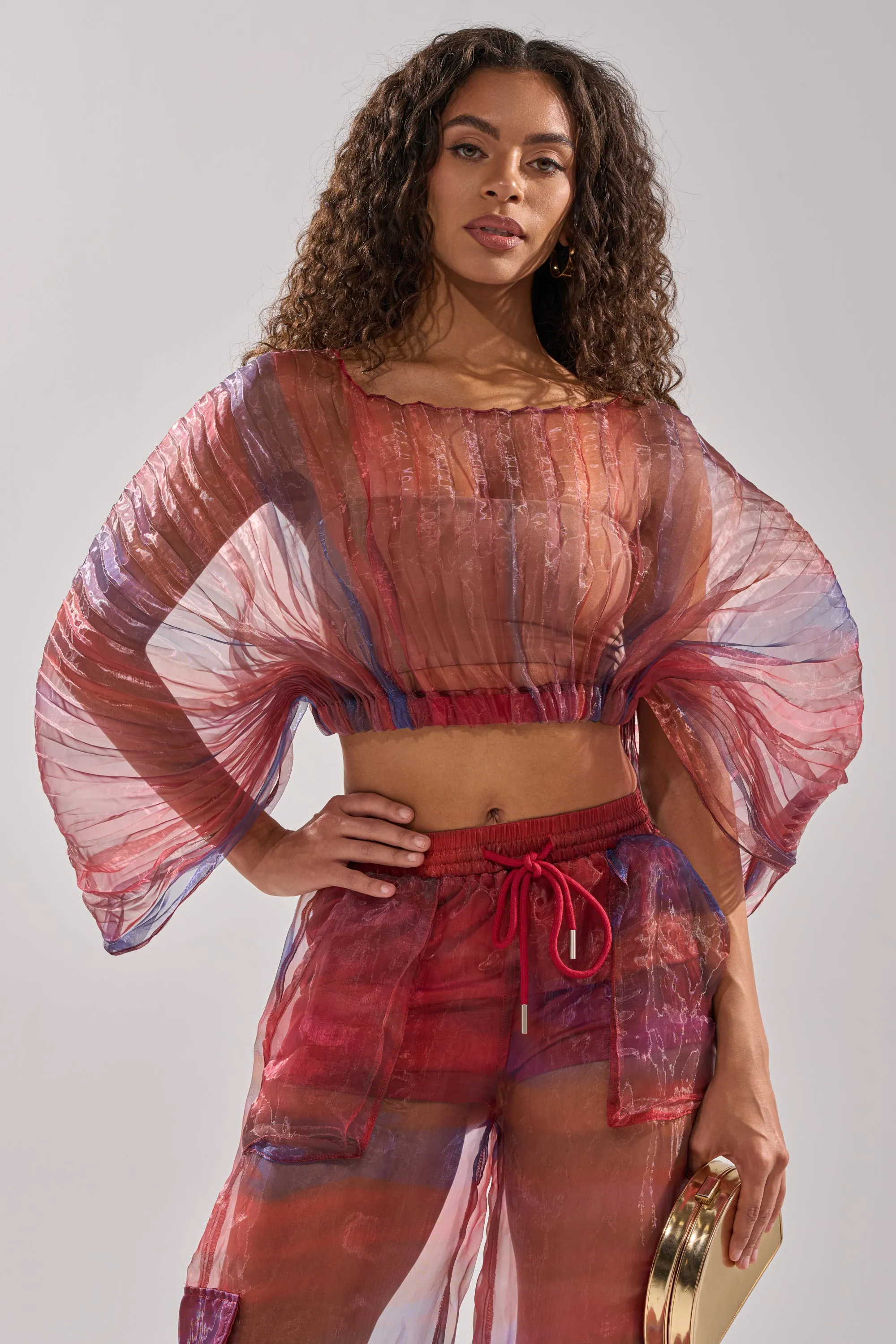 LETS LIVE IN THE MOMENT CHIFFON BLOUSE sold by AKIRA product image thumbnail 2