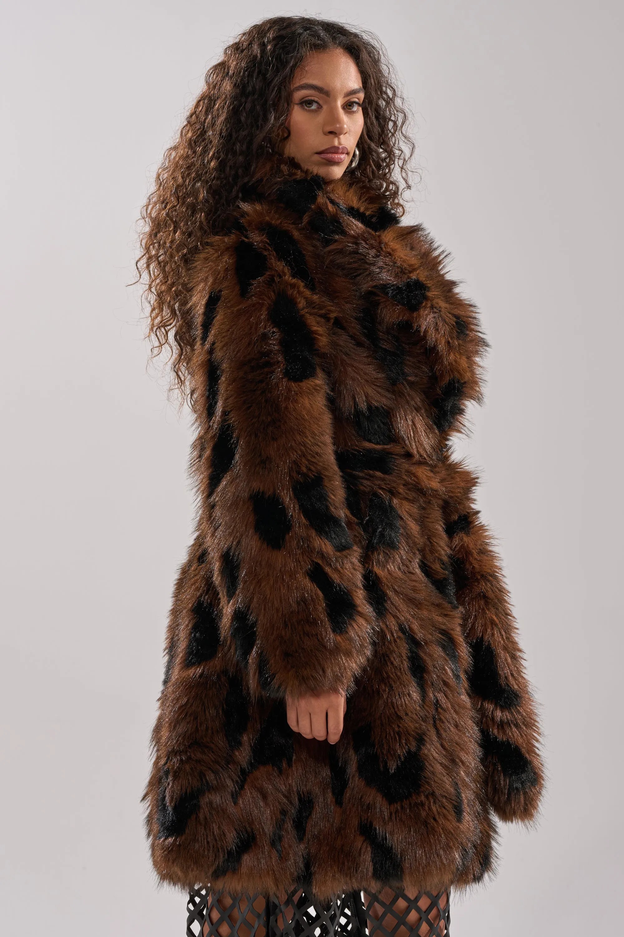 JUSTINE FAUX FUR COAT sold by AKIRA product image thumbnail 4