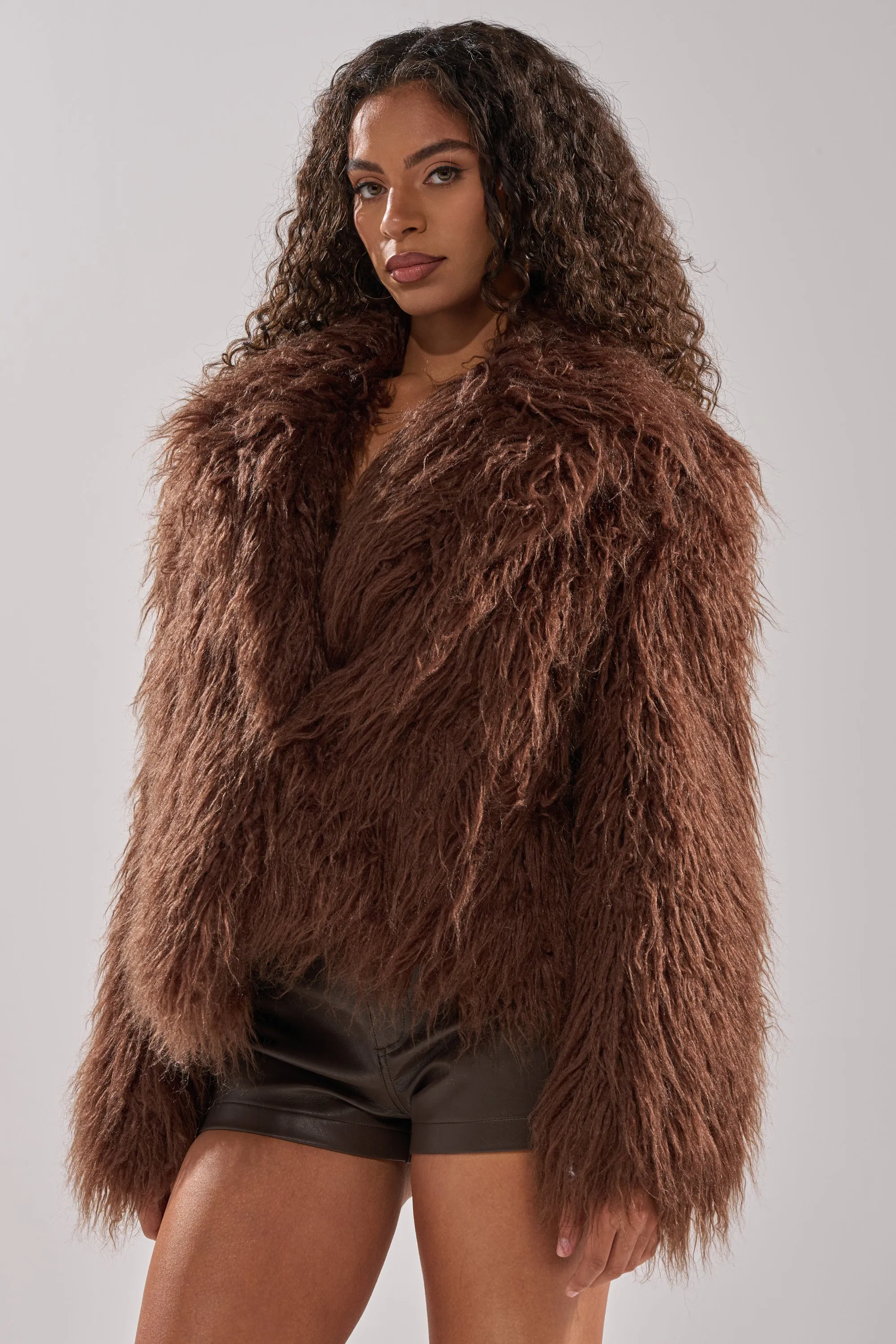SHORT N SWEET FAUX FUR COAT sold by AKIRA product image thumbnail 3